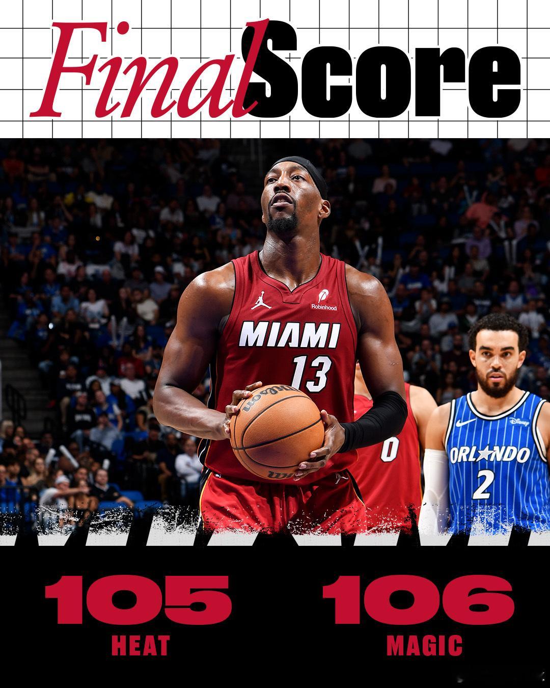 105分是热火本赛季至今得分第二低的比赛，全队仅出手了19次三分球。在快节奏推不