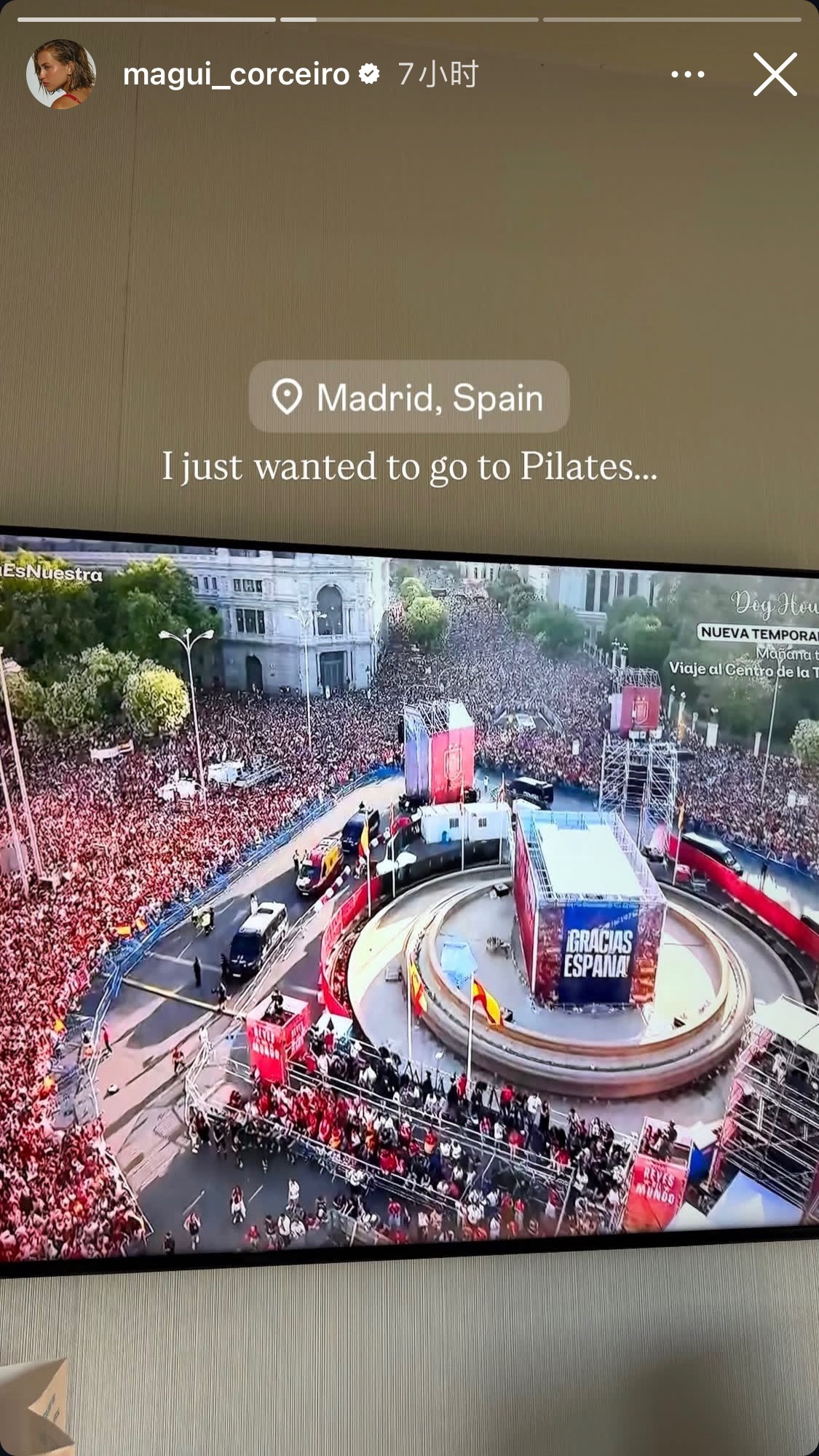 西班牙冠军｜非正经观战世界杯 马贵这恭喜的好隐晦晒🇪🇸🏆游行照片配文“我只