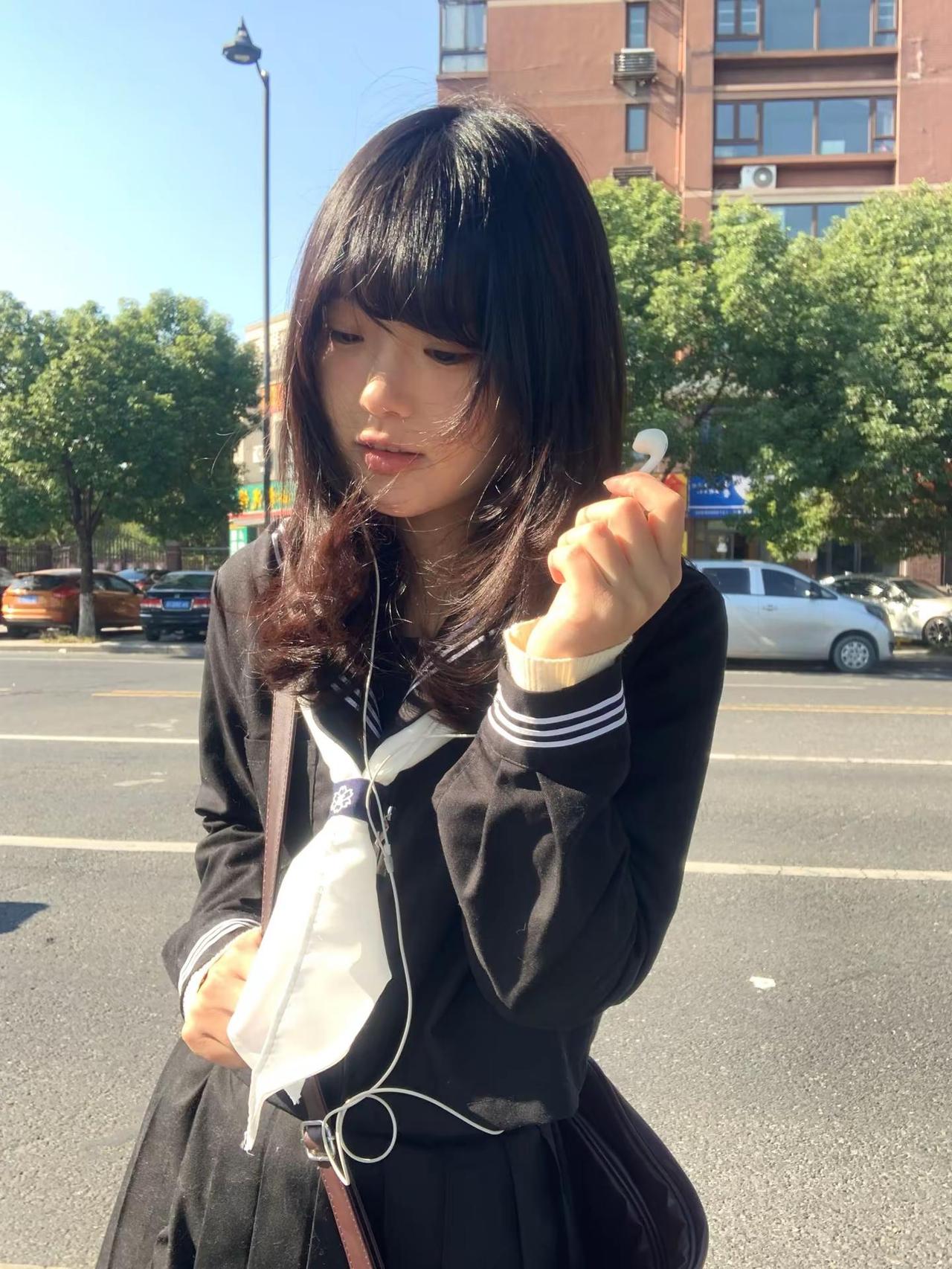 对不起 细腻的心一定接受到了很多痛苦jk穿搭 日系