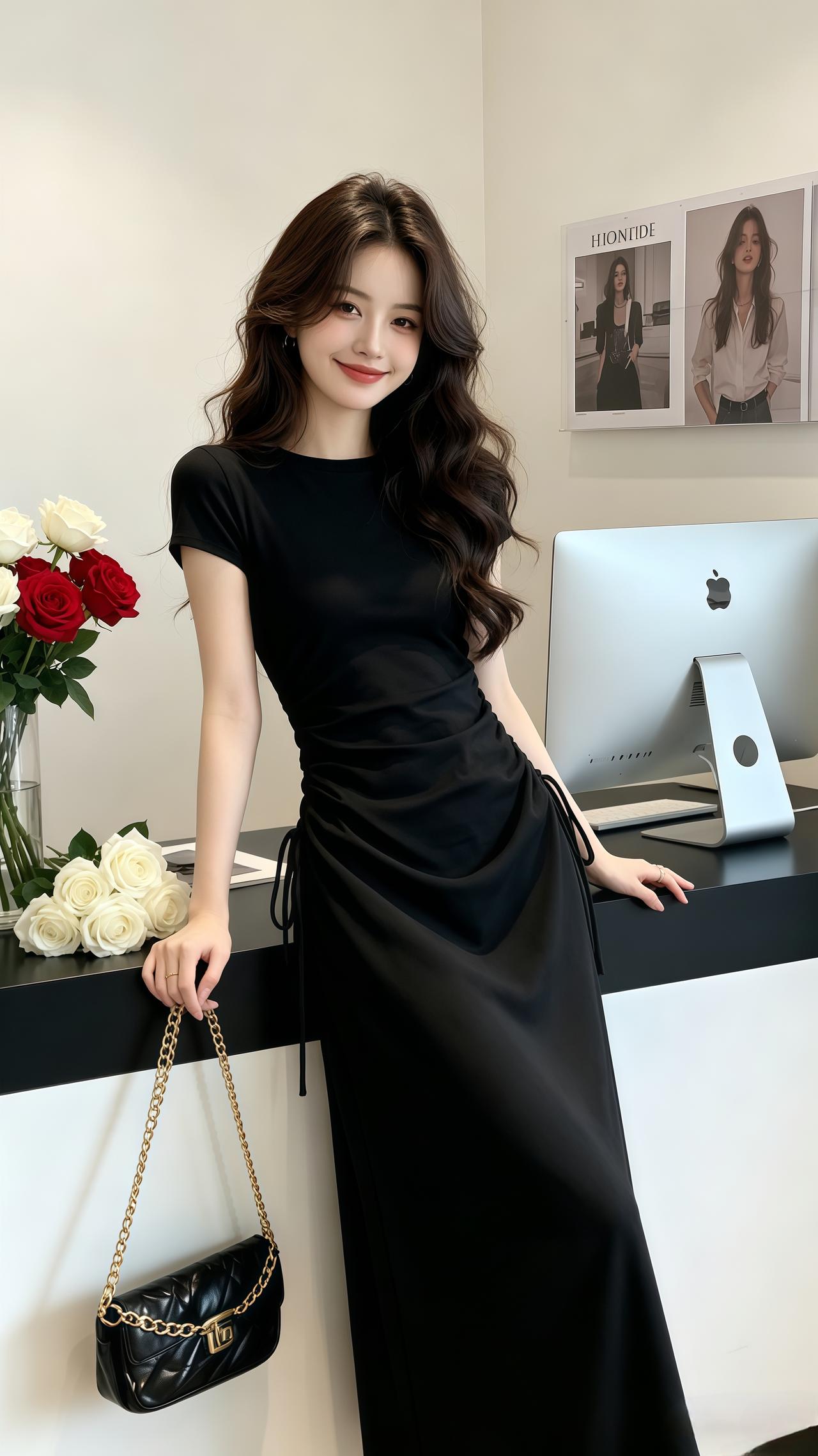 显瘦又高级的连衣裙 设计感连衣裙 黑色长裙穿搭灵感穿搭高级感穿搭