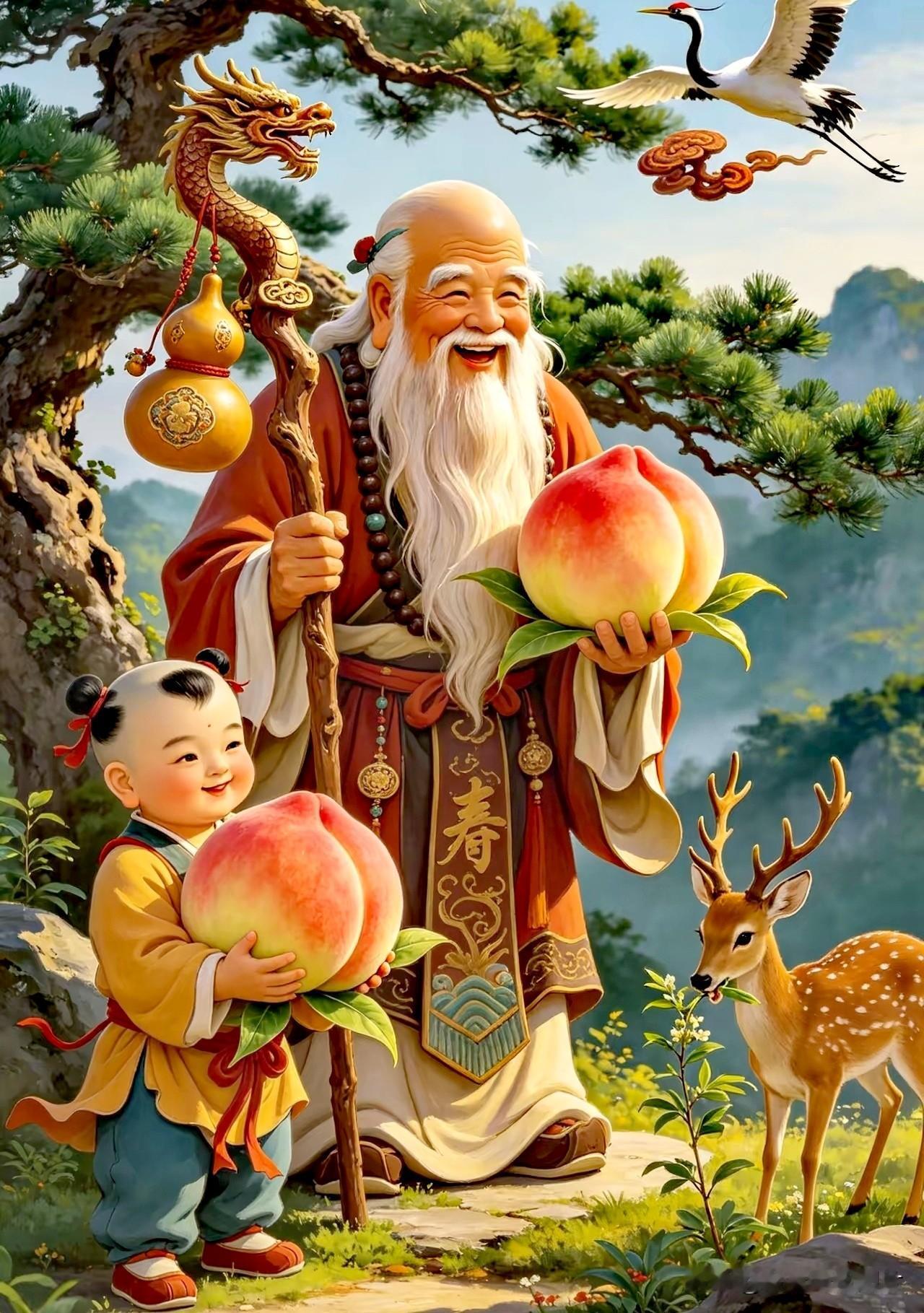 福如东海，寿比南山。