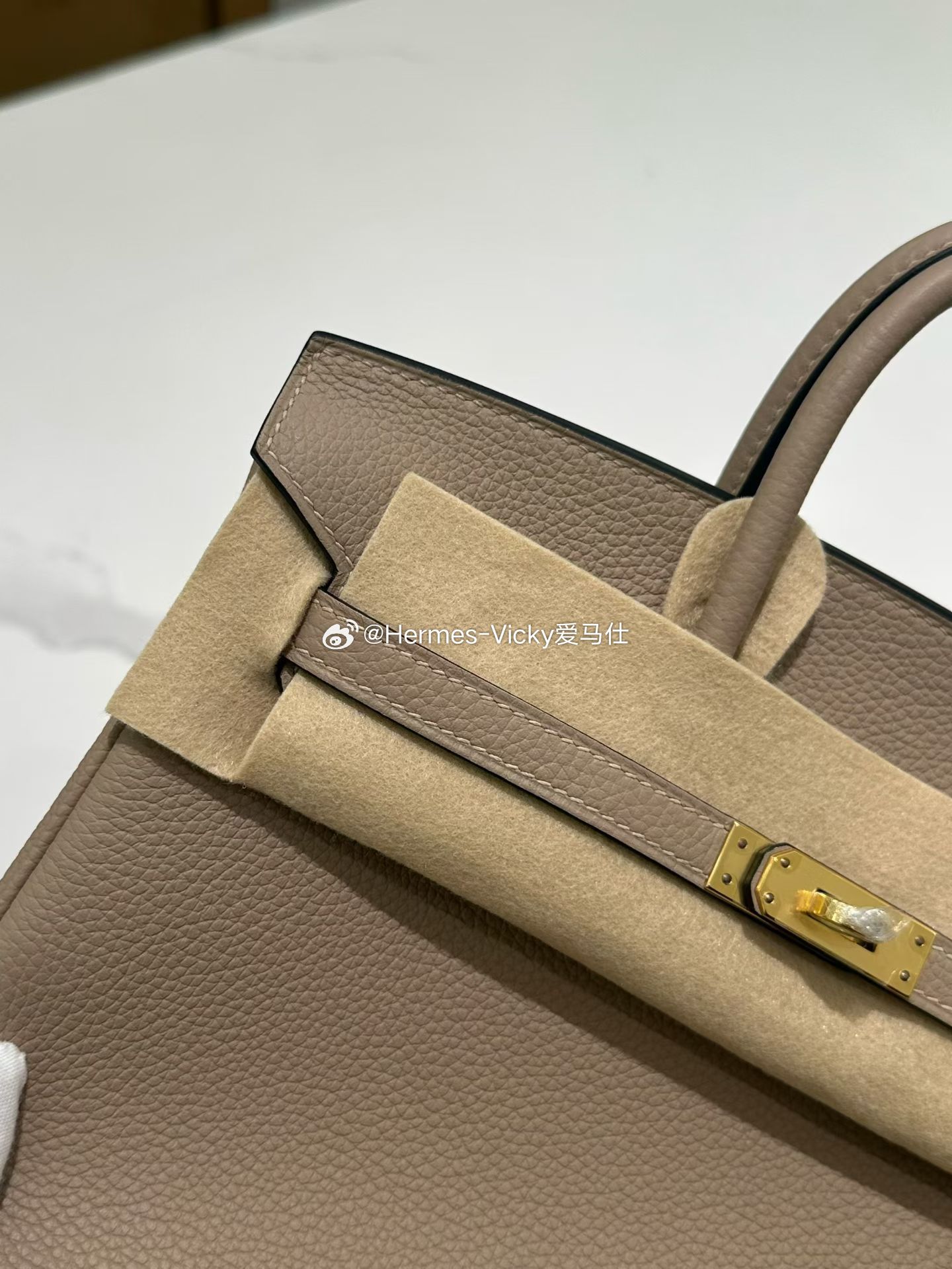 Birkin 25cm togo 斑鸠灰内拼孔雀蓝 金扣爱马仕hermes ​​