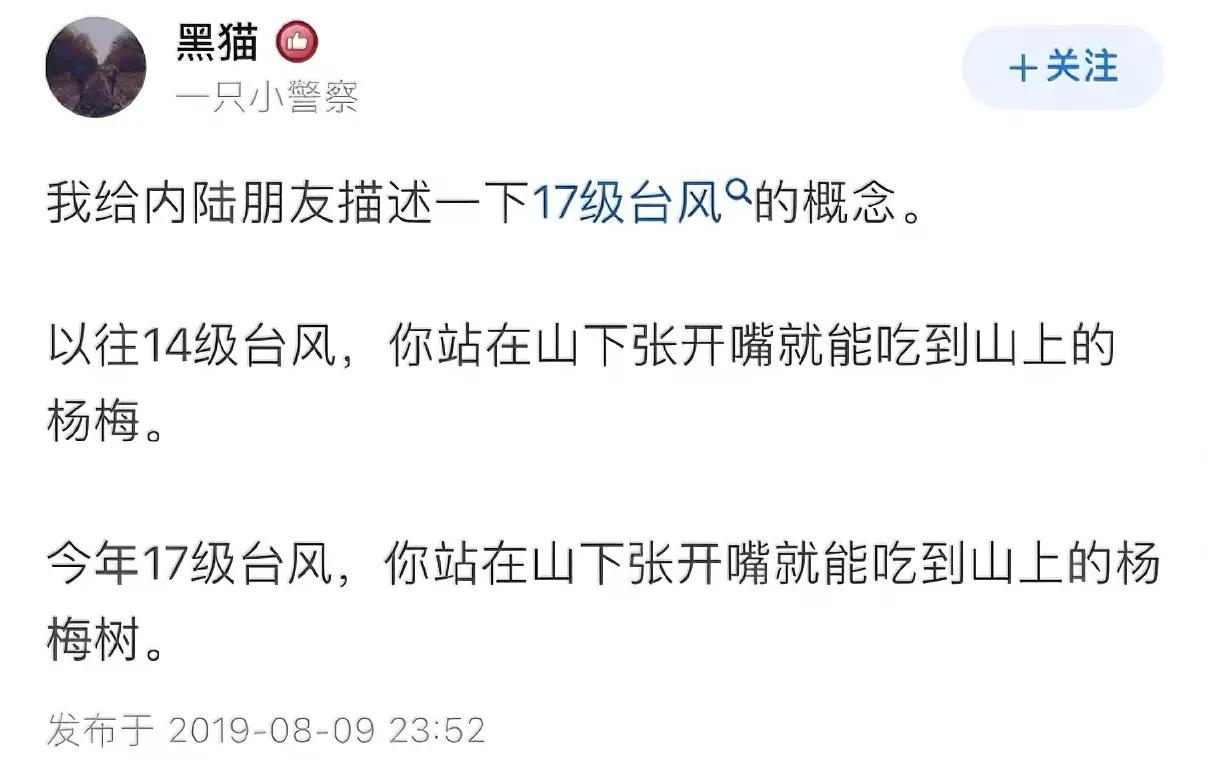 杜苏芮，超恐怖的17级台风。

14级台风：你起跳，不会落在原地。
17级台风：