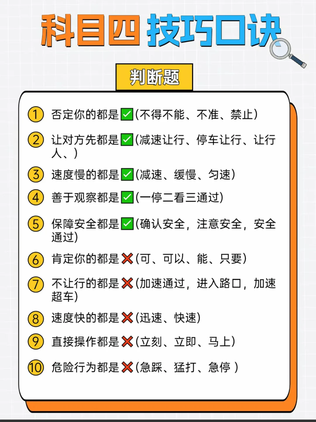 科目四判断技巧‼️