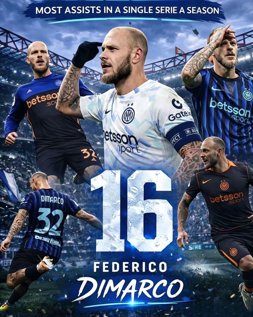 迪马尔科创意甲助攻新纪录！作为国米本赛季争冠路上的MVP，他今晨标志性传球助图拉