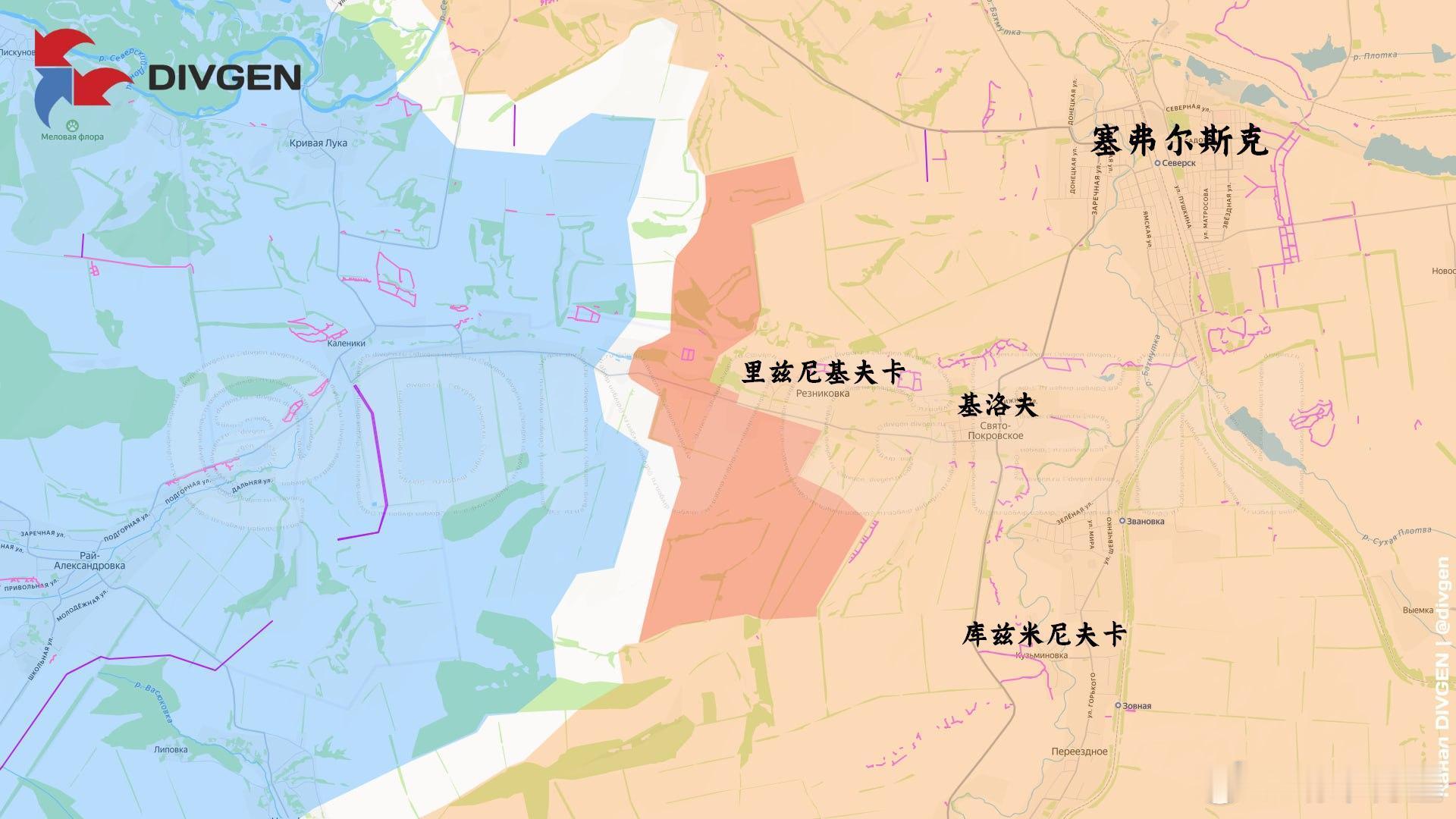 南部集群现在挺嗨，都开始玩拉平了来源：DIVGEN 🚩 Карта СВО俄乌