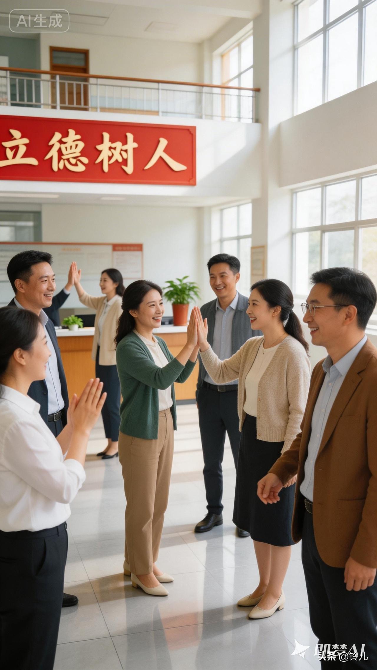 换校长喽！
老师们悄悄相传相告。
老校长每月让老师们是骡子是马拉出来遛遛排队。