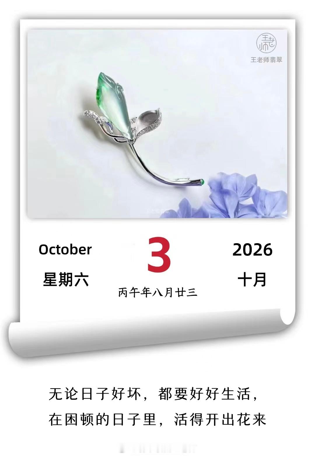 无论日子好坏，都要好好生活，在困顿的日子里，活得开出花来[鲜花]早安，你好[心]