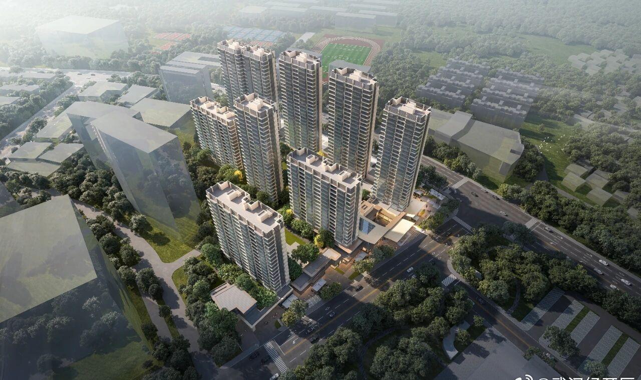 【行业龙头持续追投 武汉经开区第四代住宅建设忙】项目建设现场塔吊林立，数台打桩机