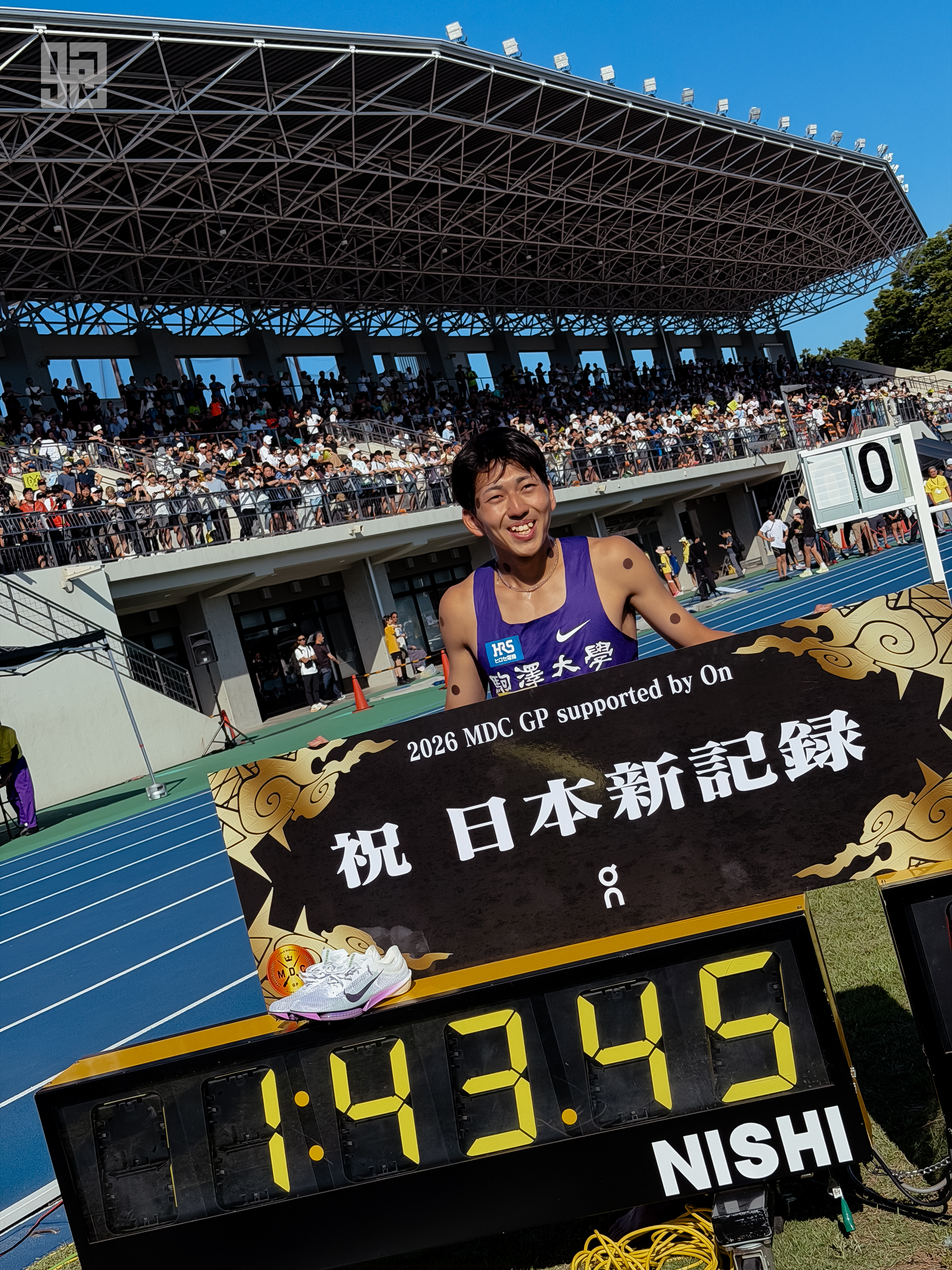 北京时间5月30日，2026日本MDC中距离大奖赛男子800米，驹泽大学2年级生