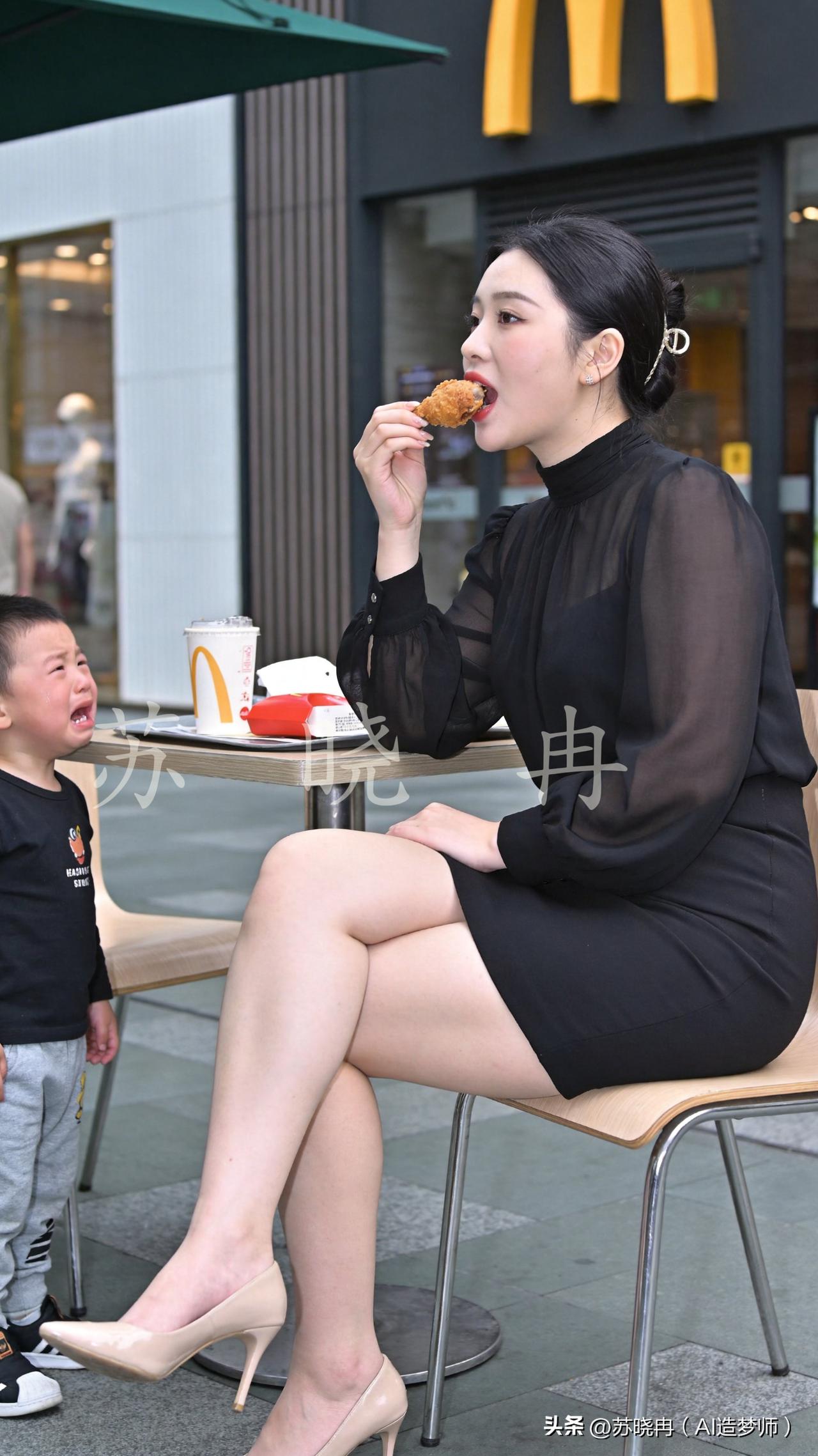 今天带逆子散完步，本来答应给他买麦当劳鸡腿，结果这小子在玩具店撒泼打滚非要奥特曼