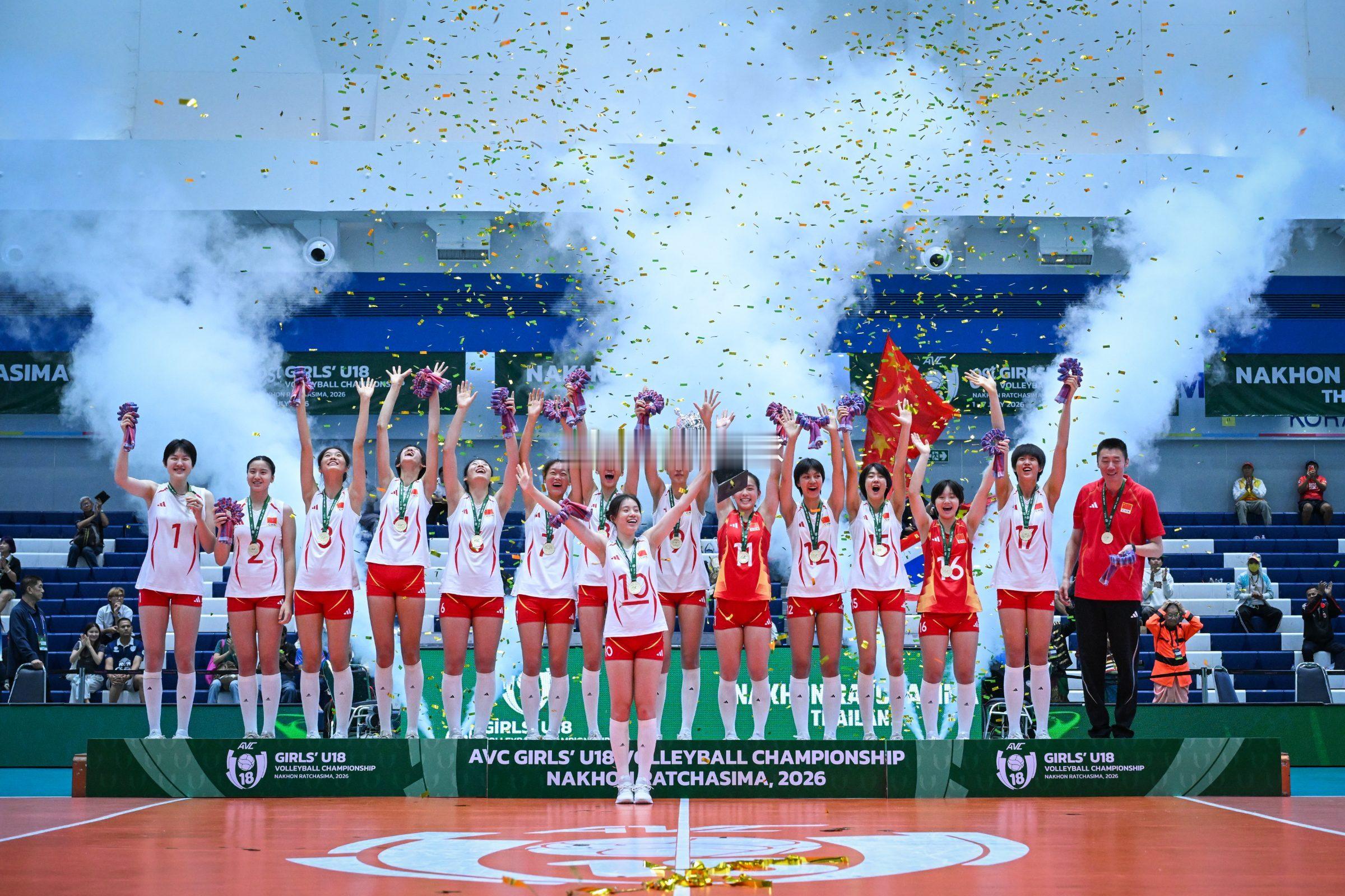 【排名】2026年U18亚洲女排锦标赛最终排名冠军🥇：中国🇨🇳亚军🥈：韩