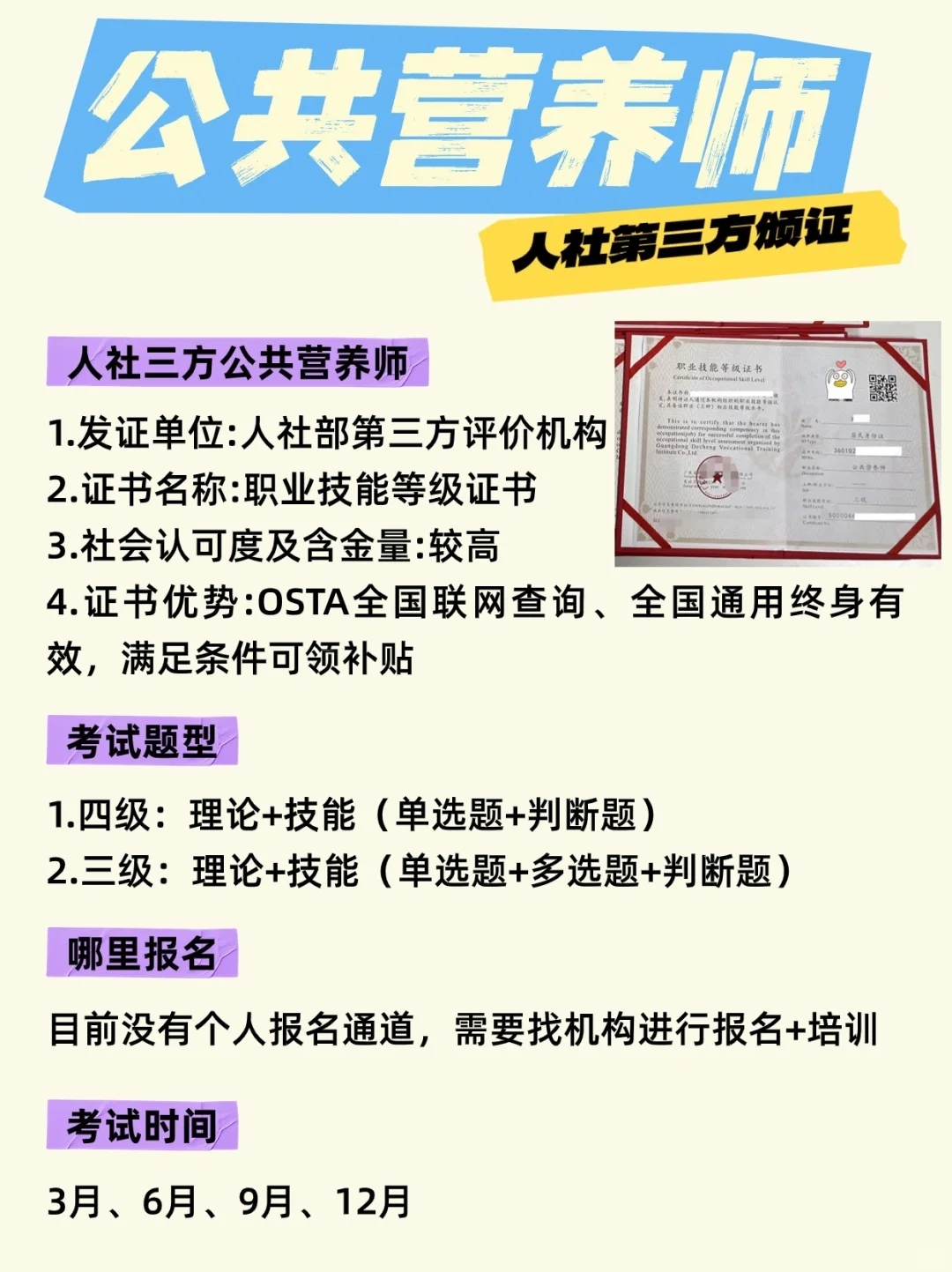 公共营养师6月考期可报!!应该选哪个？