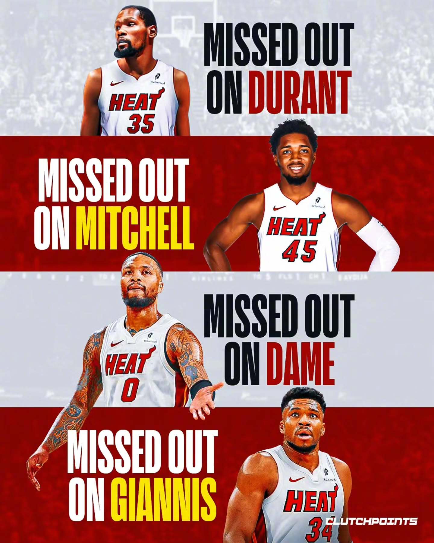 每次有球星离队，热火总是会被提起。而这些年和他们传出过不少传闻的就有杜兰特、米切