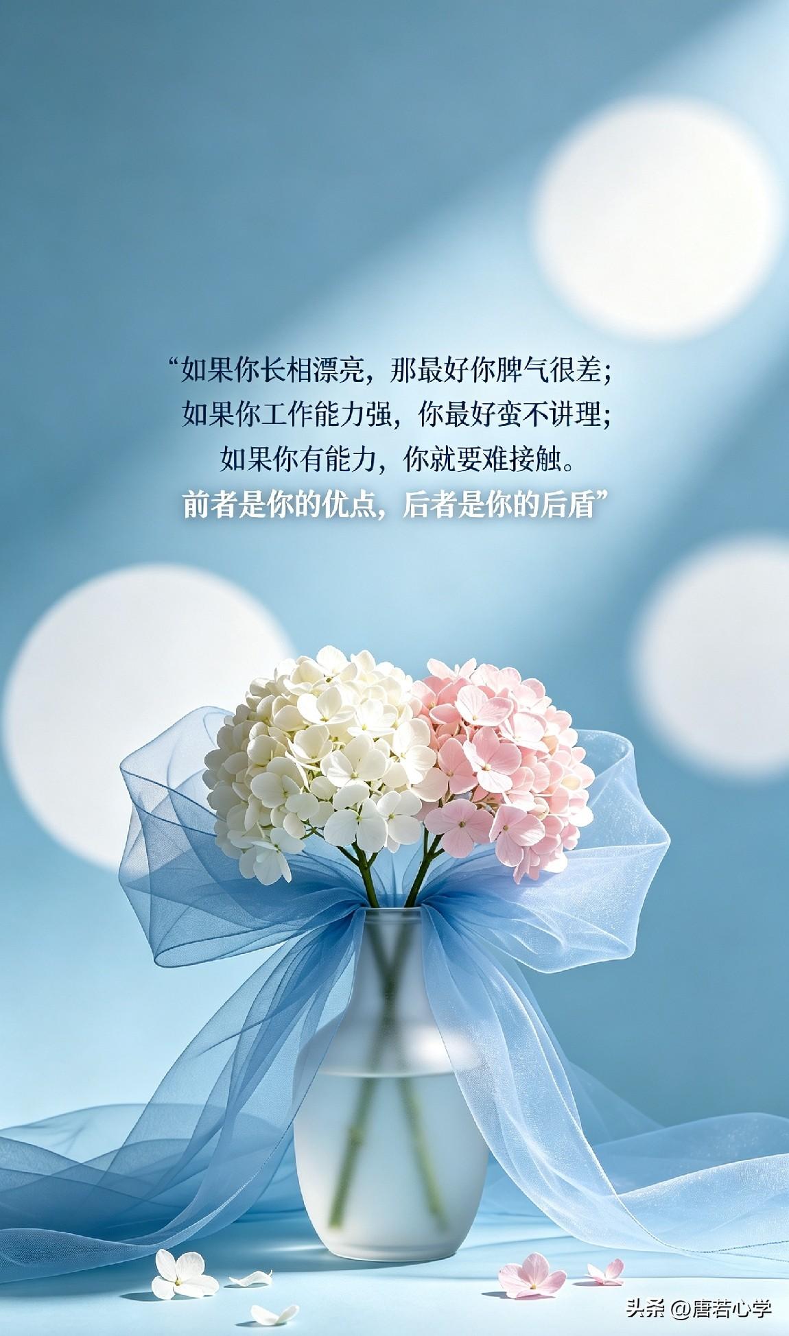 人生高级智慧：“如果你长相漂亮，那最好你脾气很差；如果你工作能力强，你最好蛮不讲