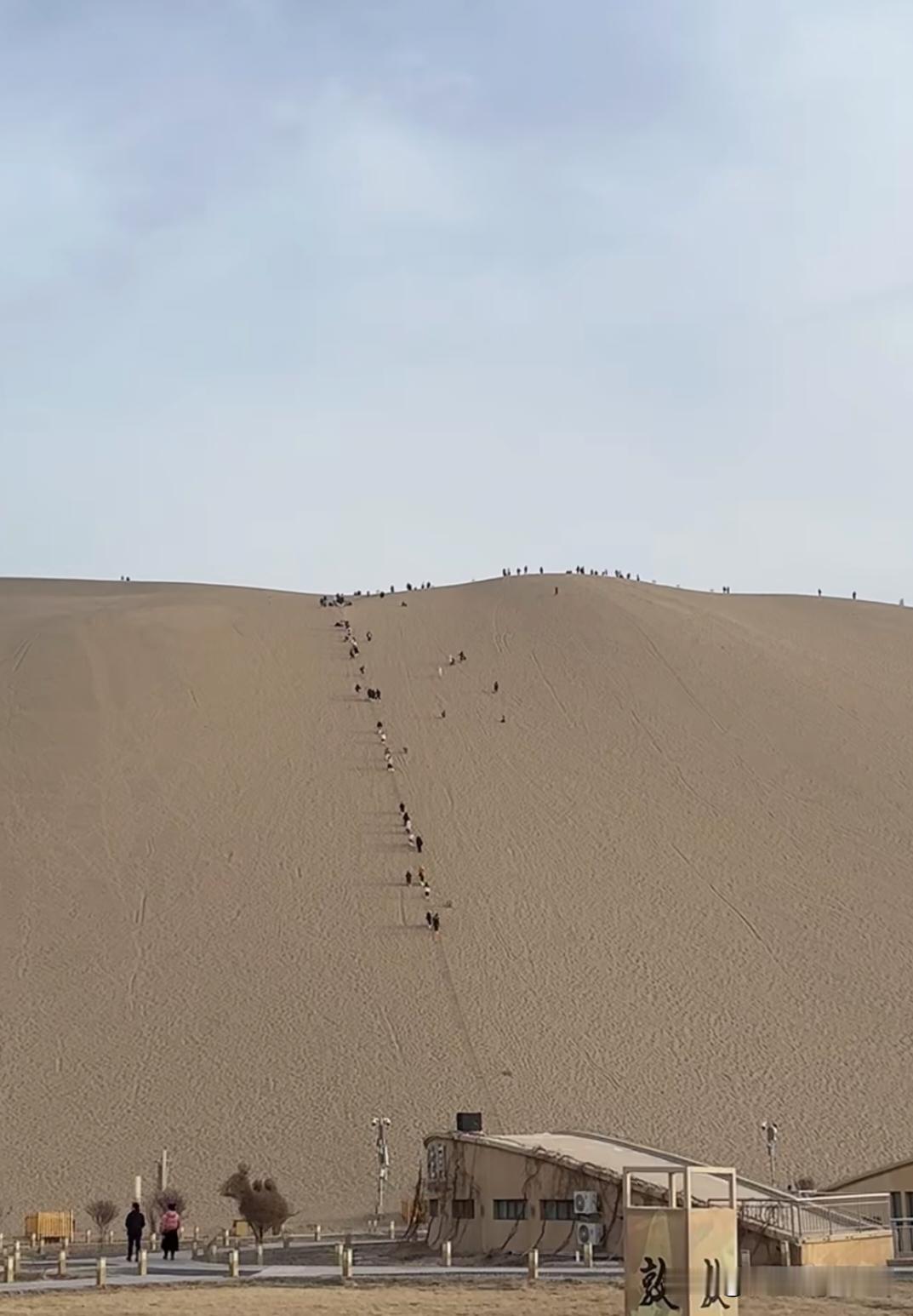 爬上鸣沙山真的要了我老命！！心脏都要跳出来。
      爬上去的时候我都能听到