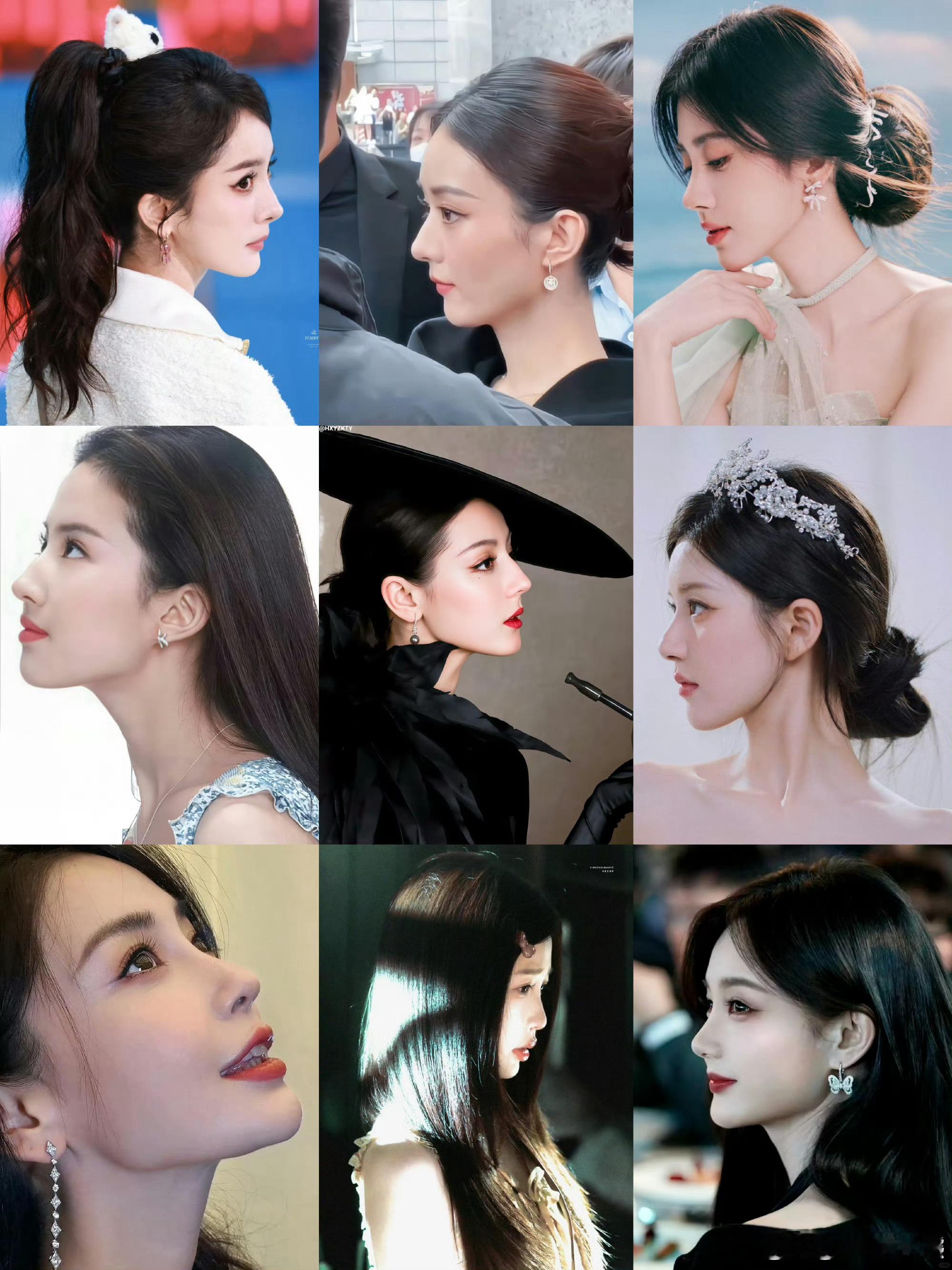 网友评这是内娱最美的 9 张女星侧脸。 ​​​