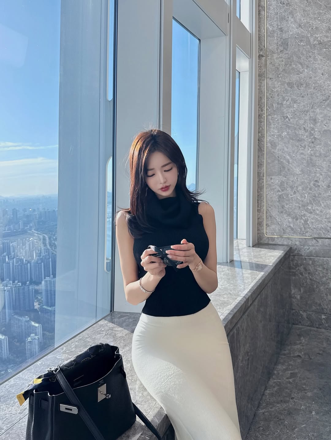 简约黑色套装 ootd我的穿搭日记