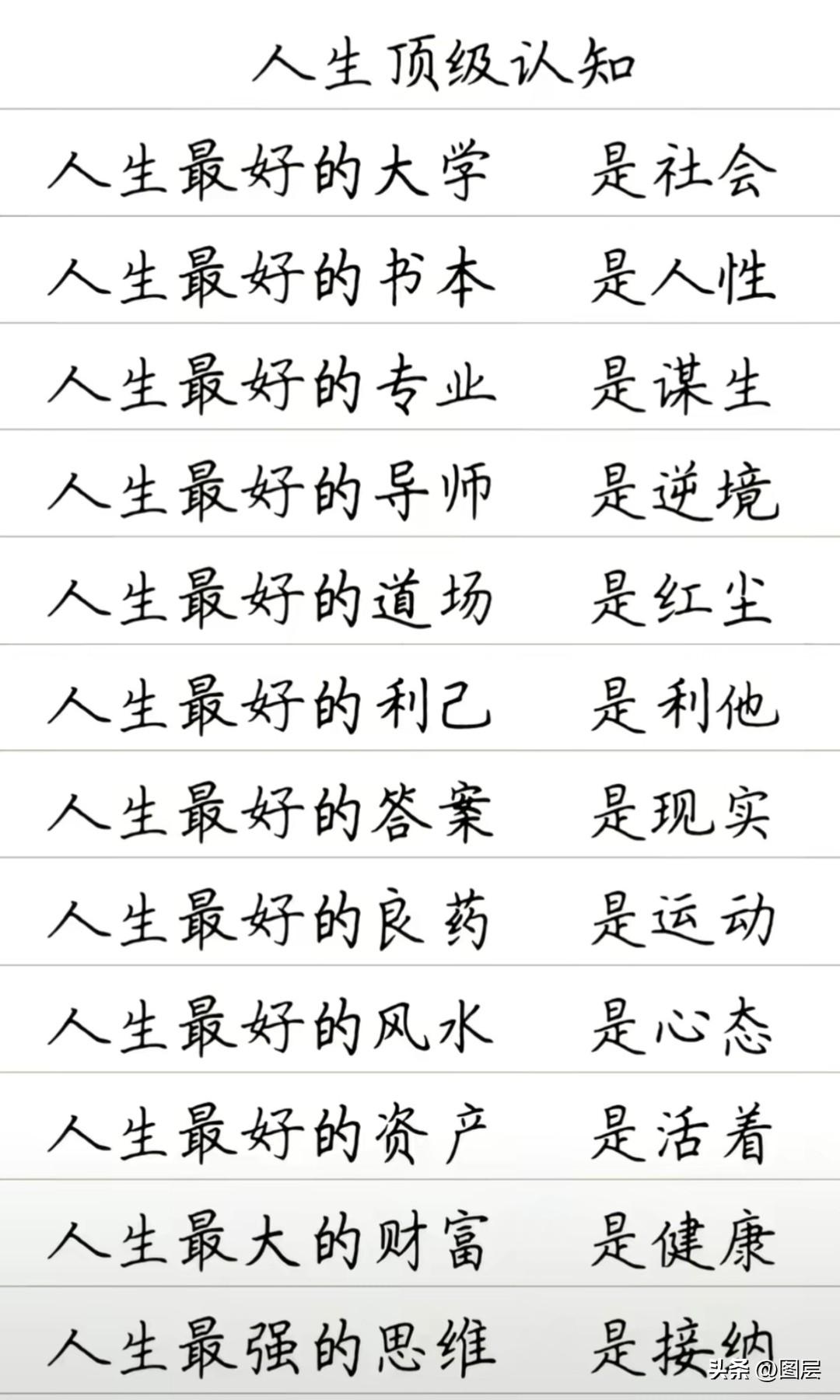 很多人总在四处寻找人生的标准答案，期盼找到一个结果，就能一劳永逸。可人生本没有现