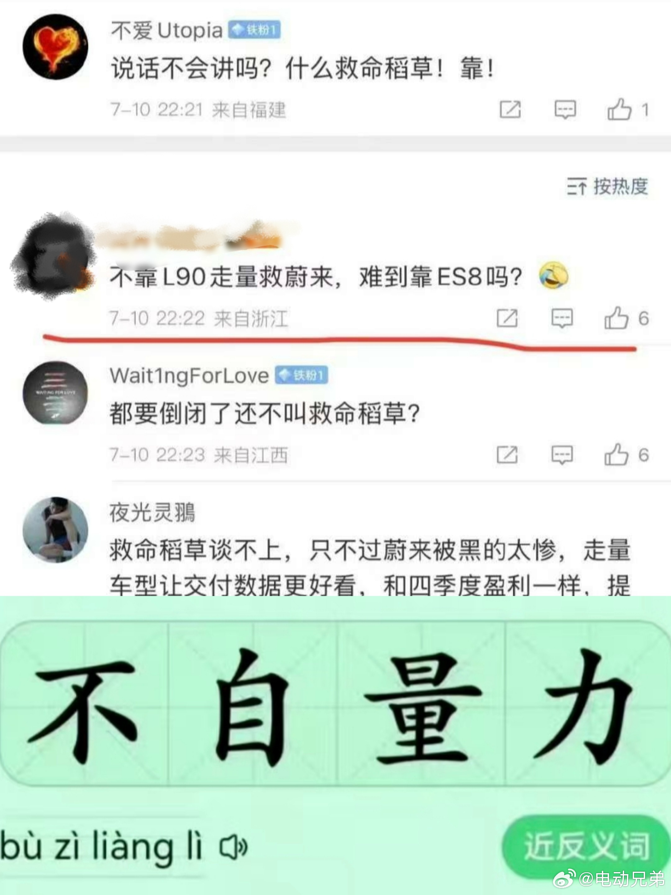 回看过去，我也是至今才反应过来有些博主其实可能是…………友军。蔚来走量靠ES8，