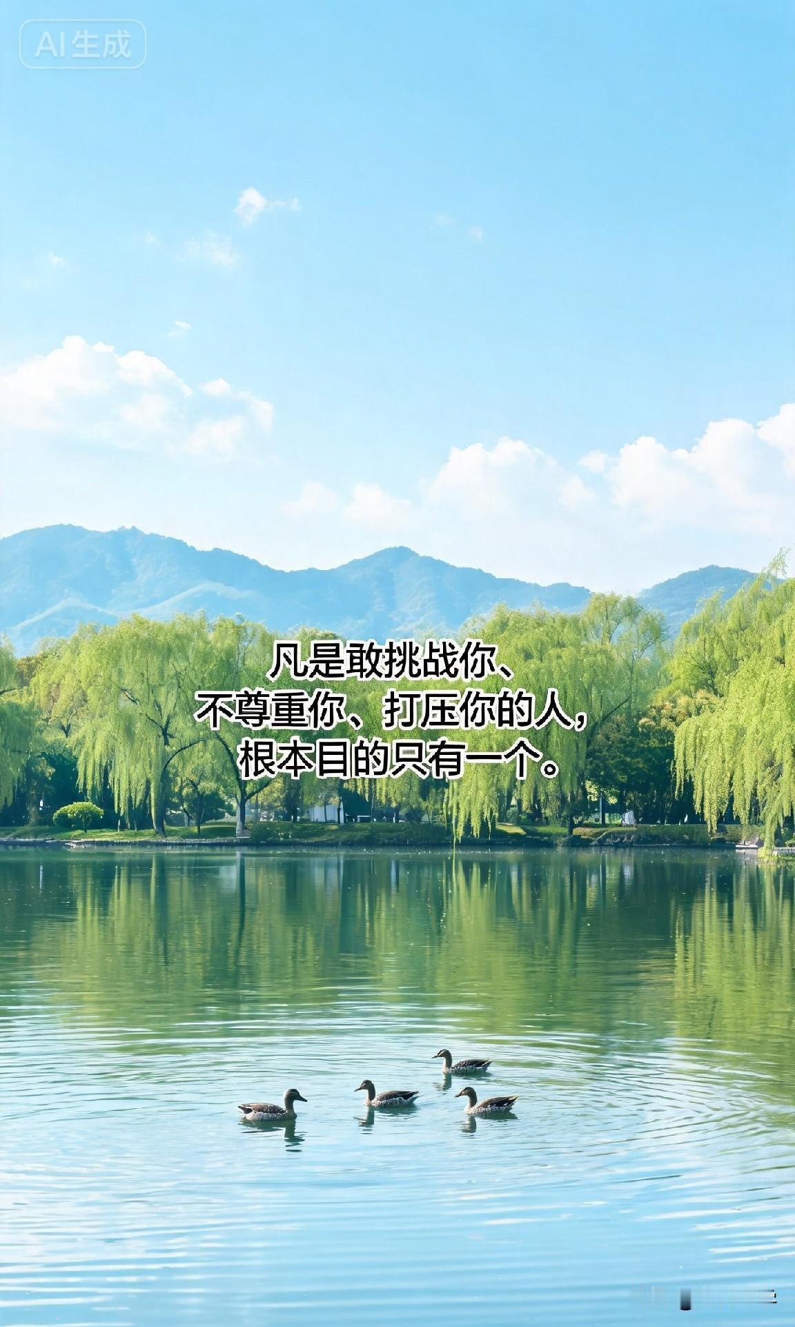 凡是敢挑战你、不尊重你、打压你的人，根本目的只有一个。

心理学家弗洛伊德说：“