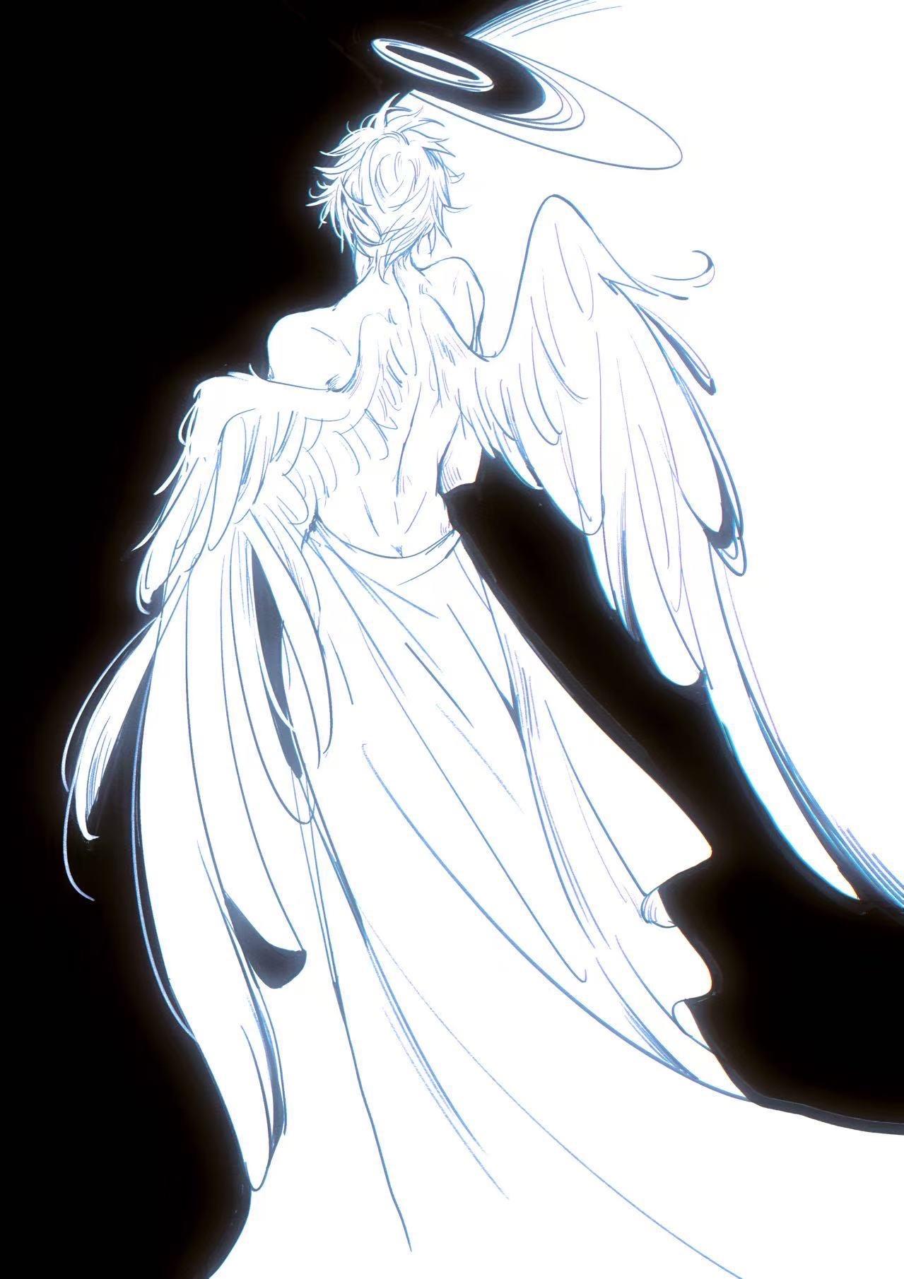 这么美丽的天使小鸟，大猫必须得到！！！光背影都让人着迷555