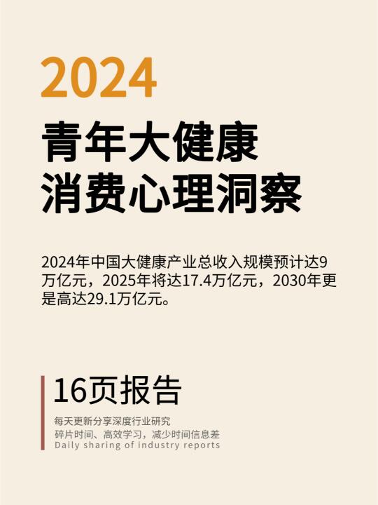 2024青年大健康消费心理洞察