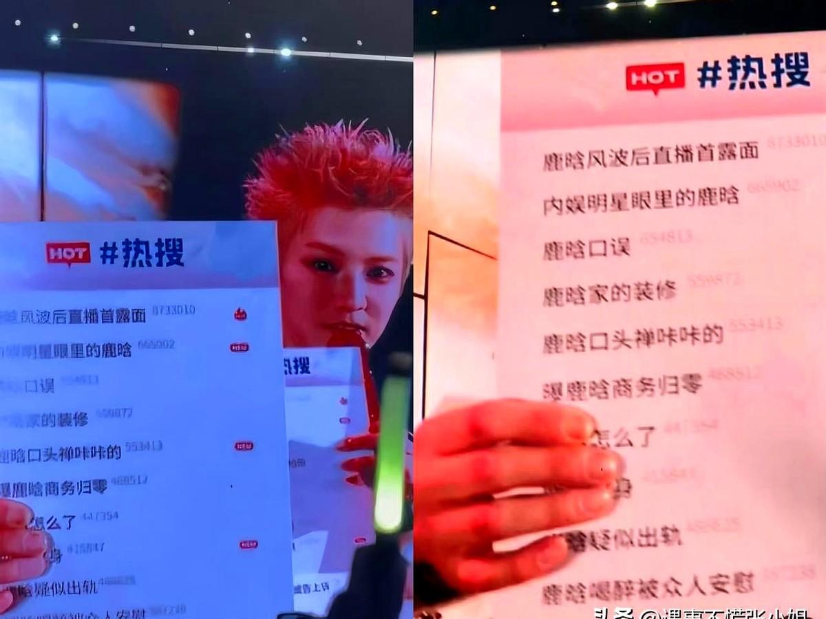 鹿晗这招太高了，他没回应自己跟司晓迪的事，
他直接站在音乐节的舞台上举着“与我无