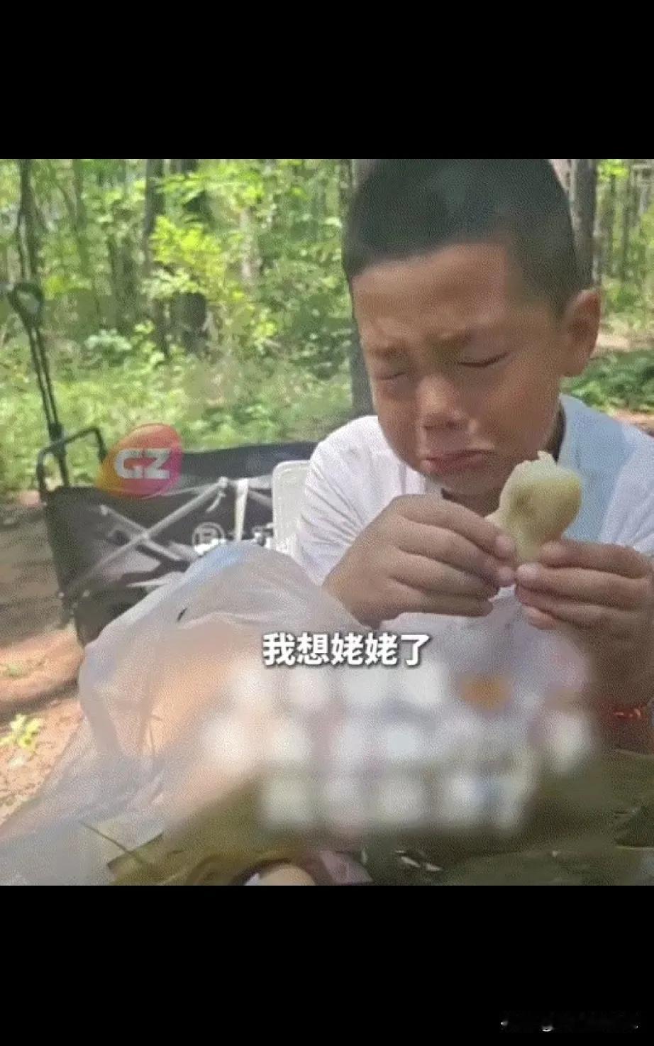 吉林，一男孩和妈妈在野外露营，期间就飞来一只蝴蝶停在妈妈手上不走了，男孩看着蝴蝶