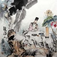 上联：写景描花层墨染
下联： 

网络图片/诚谢侵删