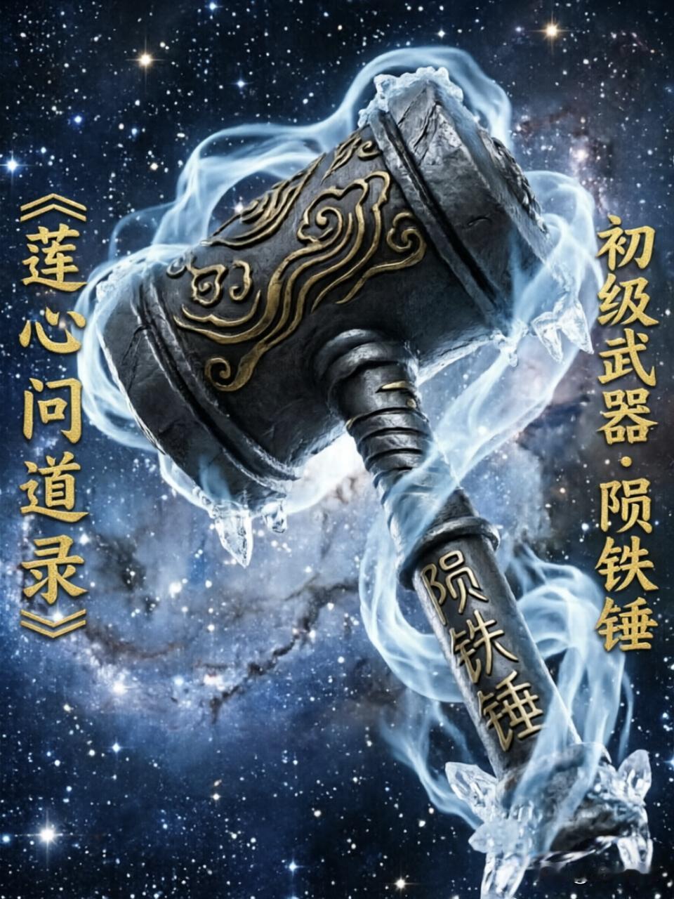 初级武器·陨铁锤·设计造型；废弃武器库所得；玄幻小说《莲心问道录》视频设计题材；