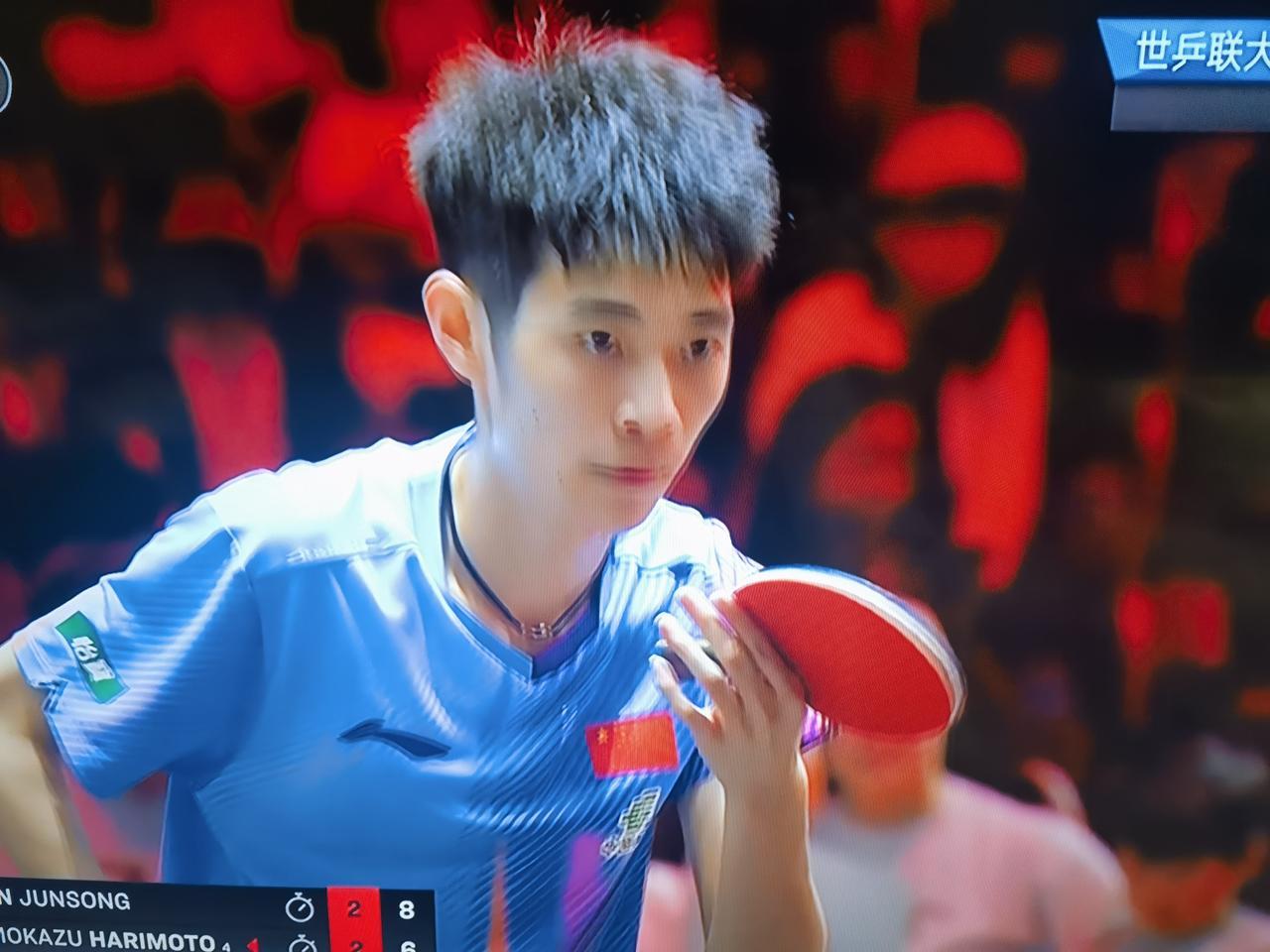 陈俊崧Vs张本智和，陈俊崧惜败
第一局：15：13
第二局：9：11
开局，陈俊