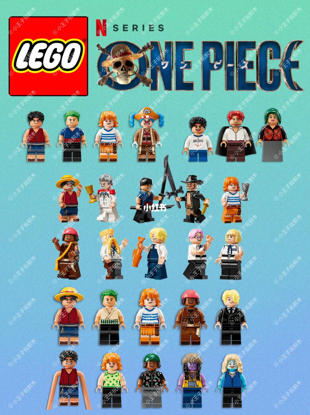 一张图看完，乐高海贼王人仔图鉴🤩