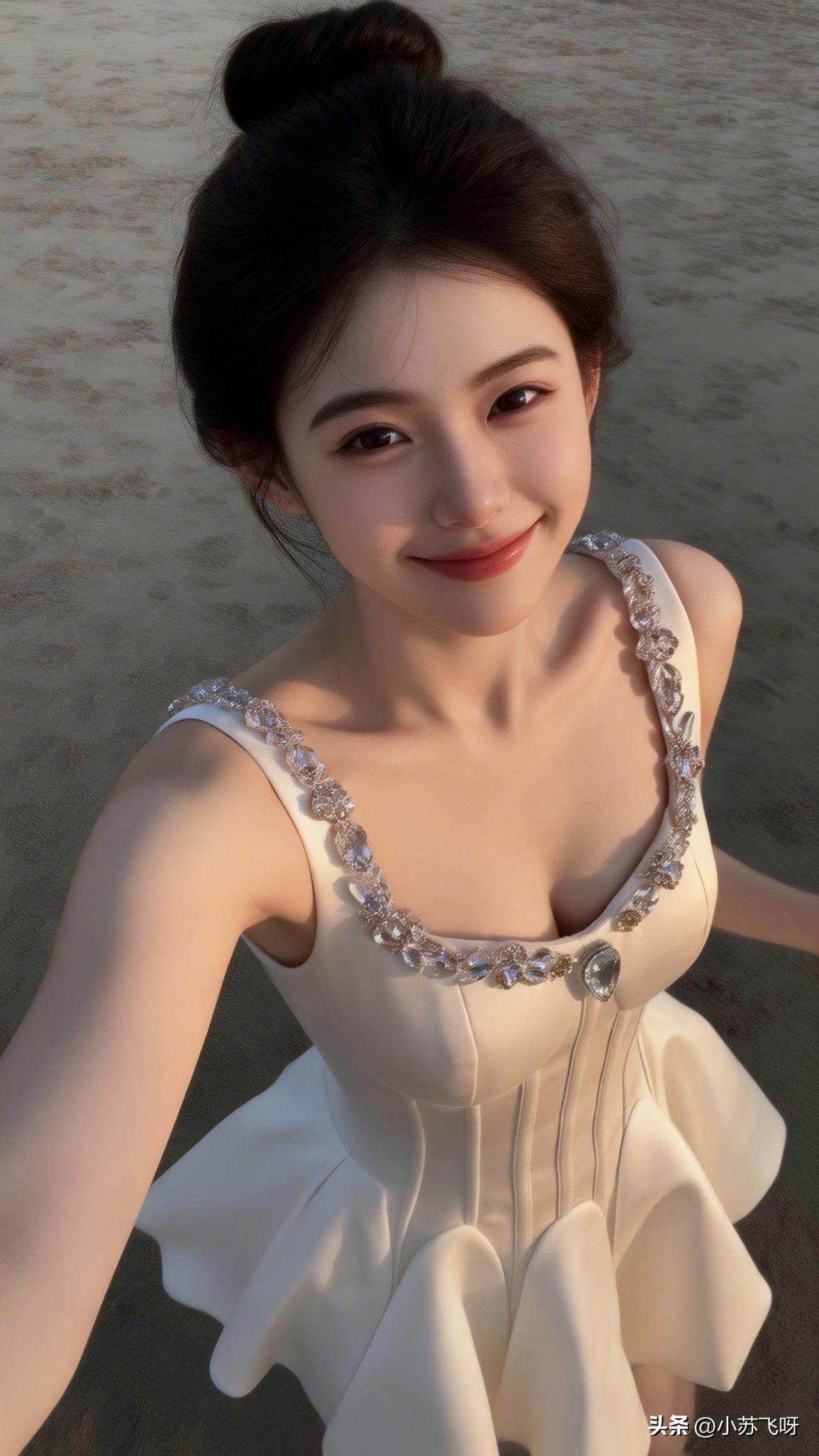 的小苏飞呀 第七部：北海银滩夕阳下的最后一组浪漫～黄昏下之海与她：“夕阳吻海金波