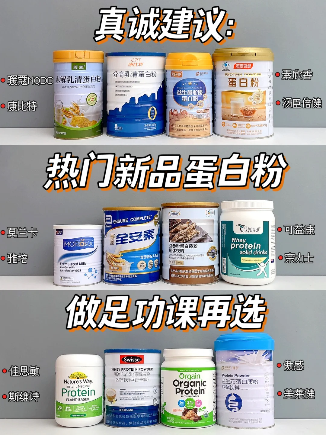 双十一攻略：热门新品蛋白粉这么选不出错！