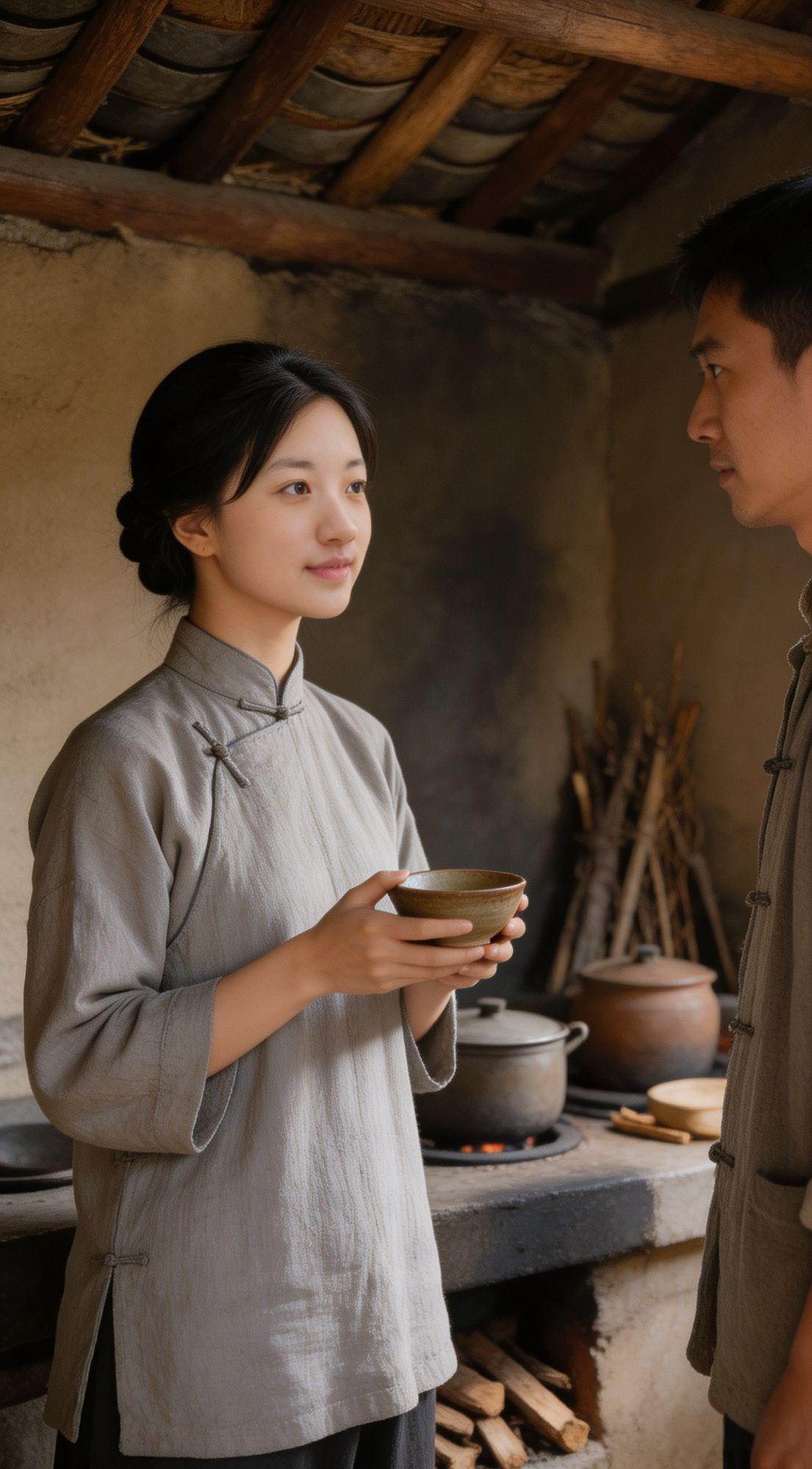 《人未走，茶已凉》

灶台上的搪瓷杯，
还冒着白汽呢。
你说要出工，转身去拿草帽