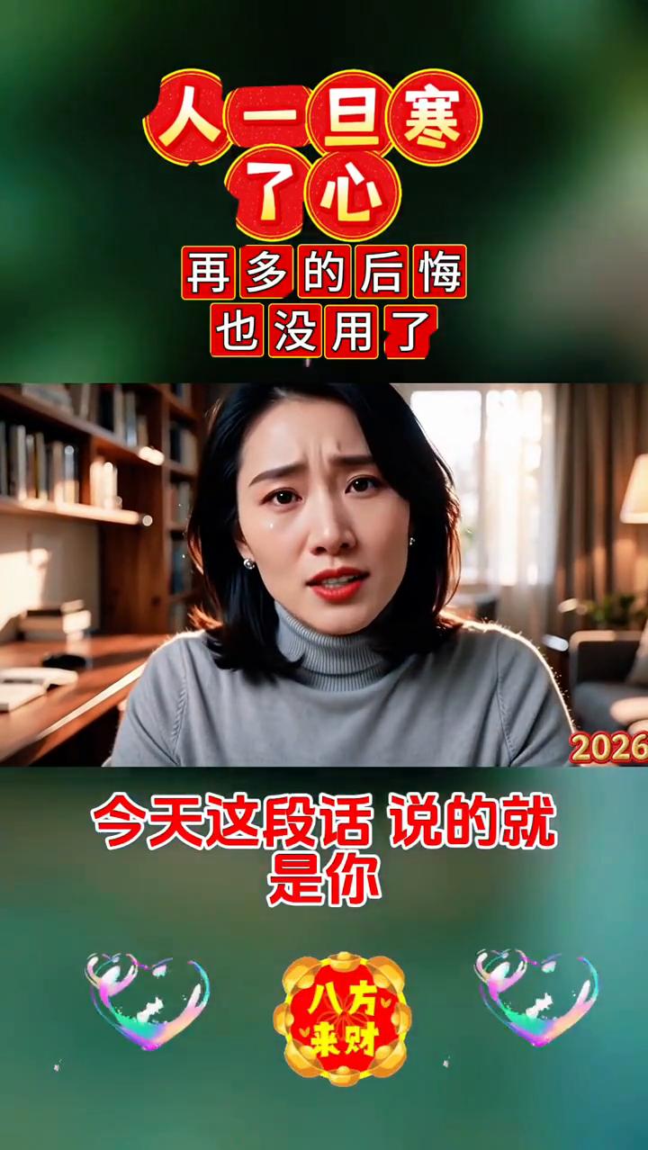 人一旦寒心，再多后悔也没用了。
终于把你盼来了，屏幕前这个受过委屈却还心软的人，