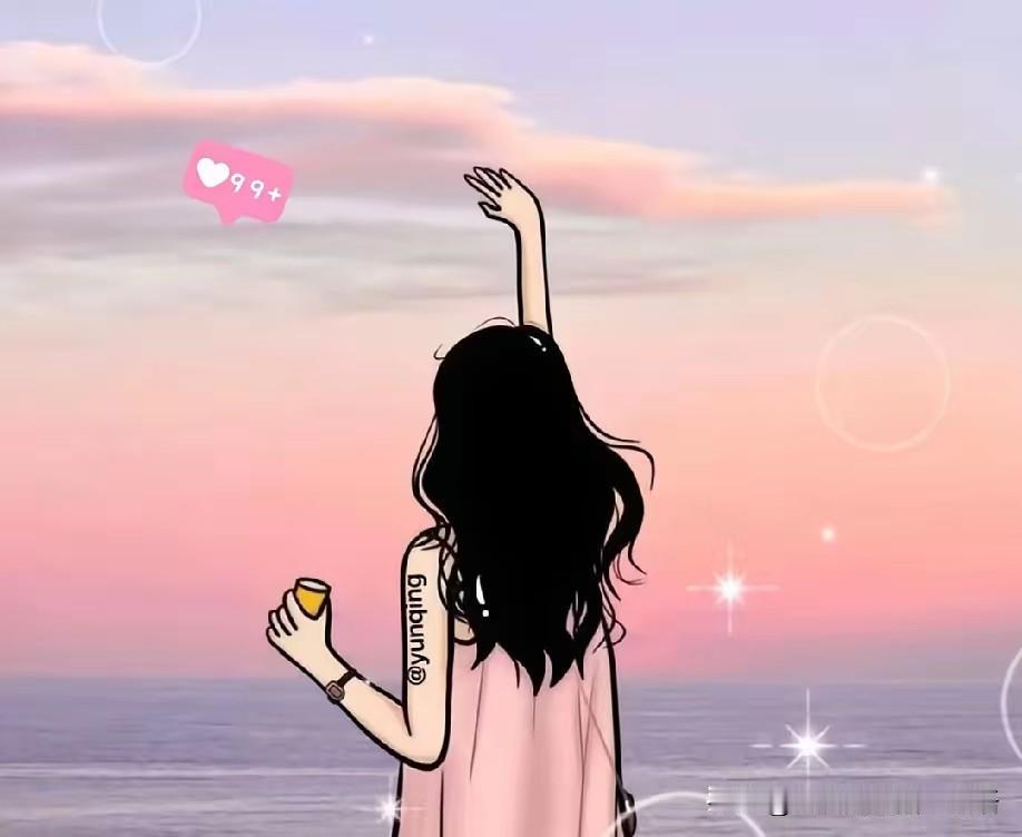 海边日落，少女与海浪的浪漫邂逅，真的是美景美人呀海边元气少女