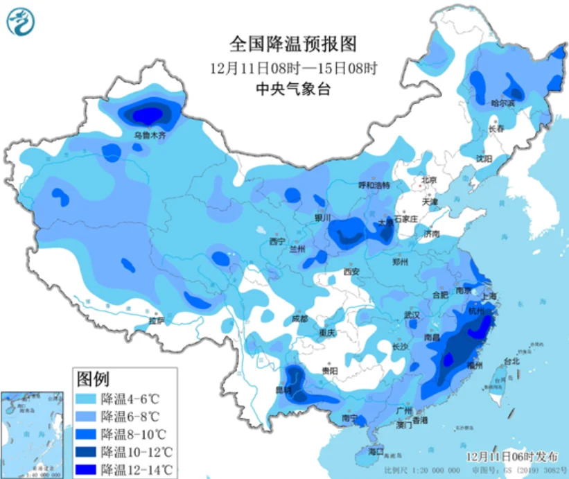 中旬冷空气加强，上海本周末低于0度