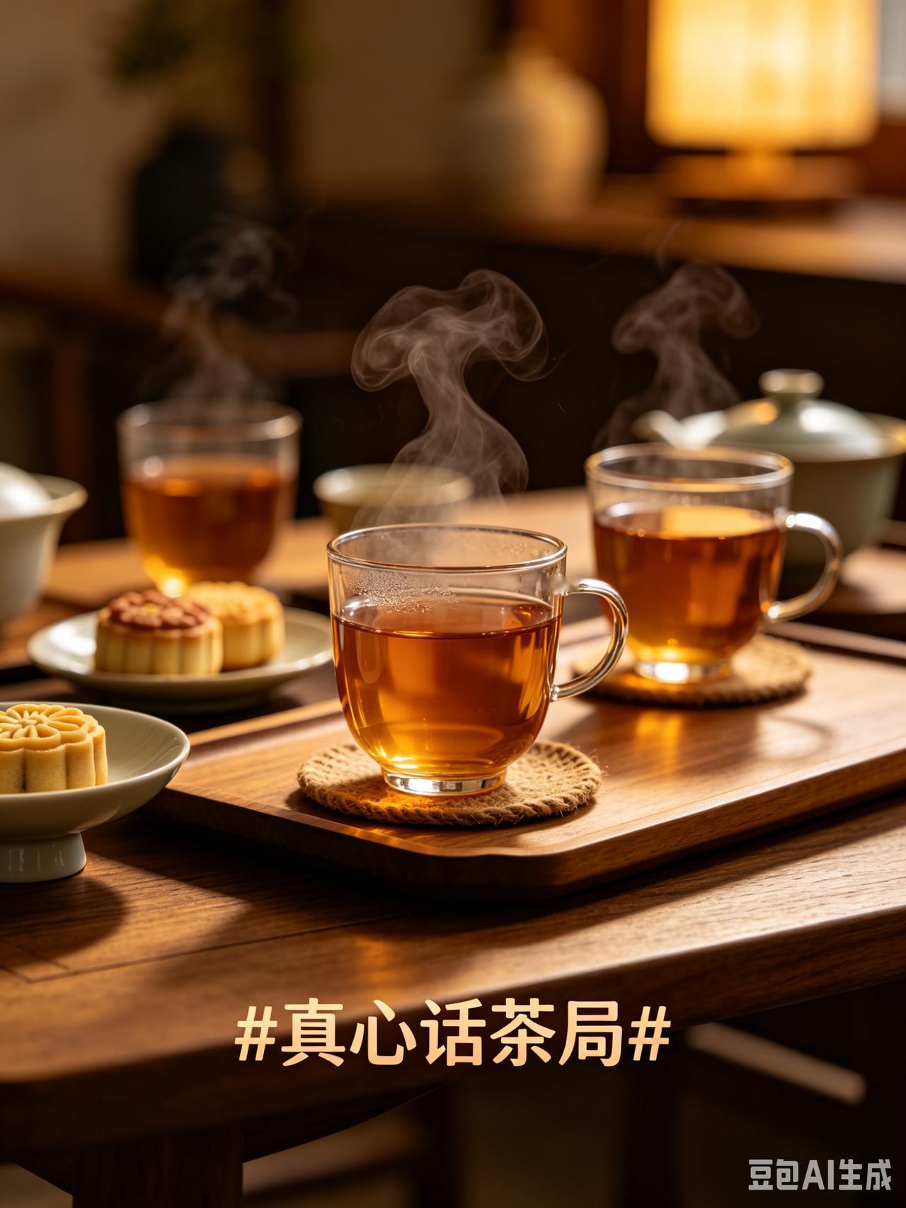 一杯清茶，三两好友
慢下来聊聊心里话，
生活的琐碎、心底的期许
都在这一杯茶香里