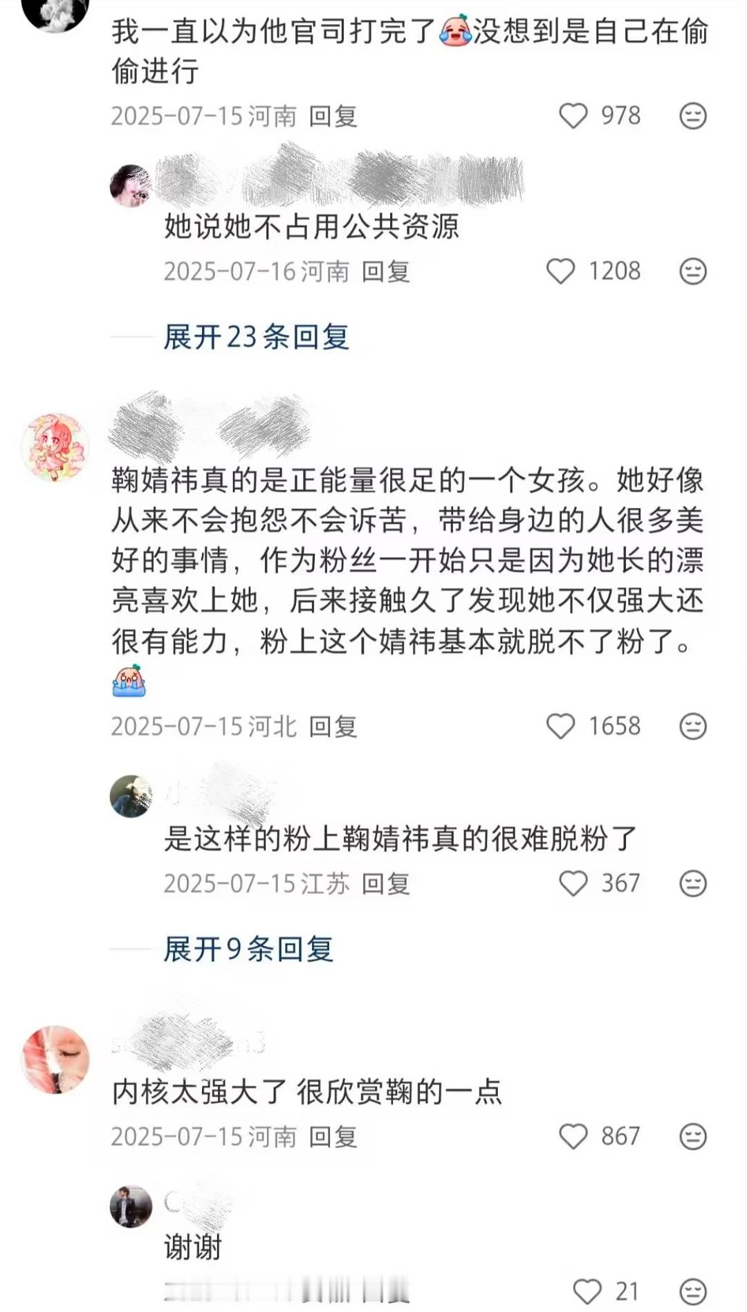 路人对鞠婧祎的评价： 