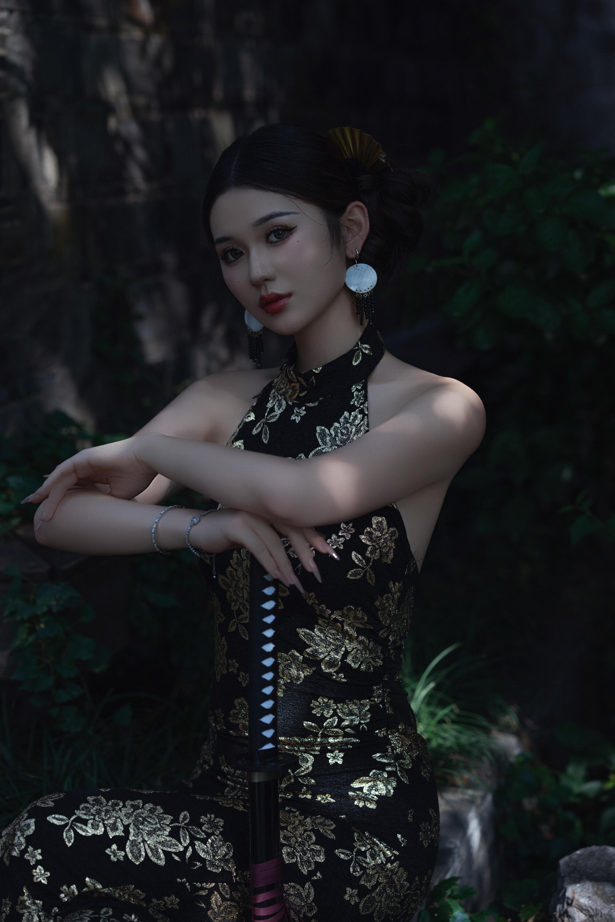无袖旗袍 