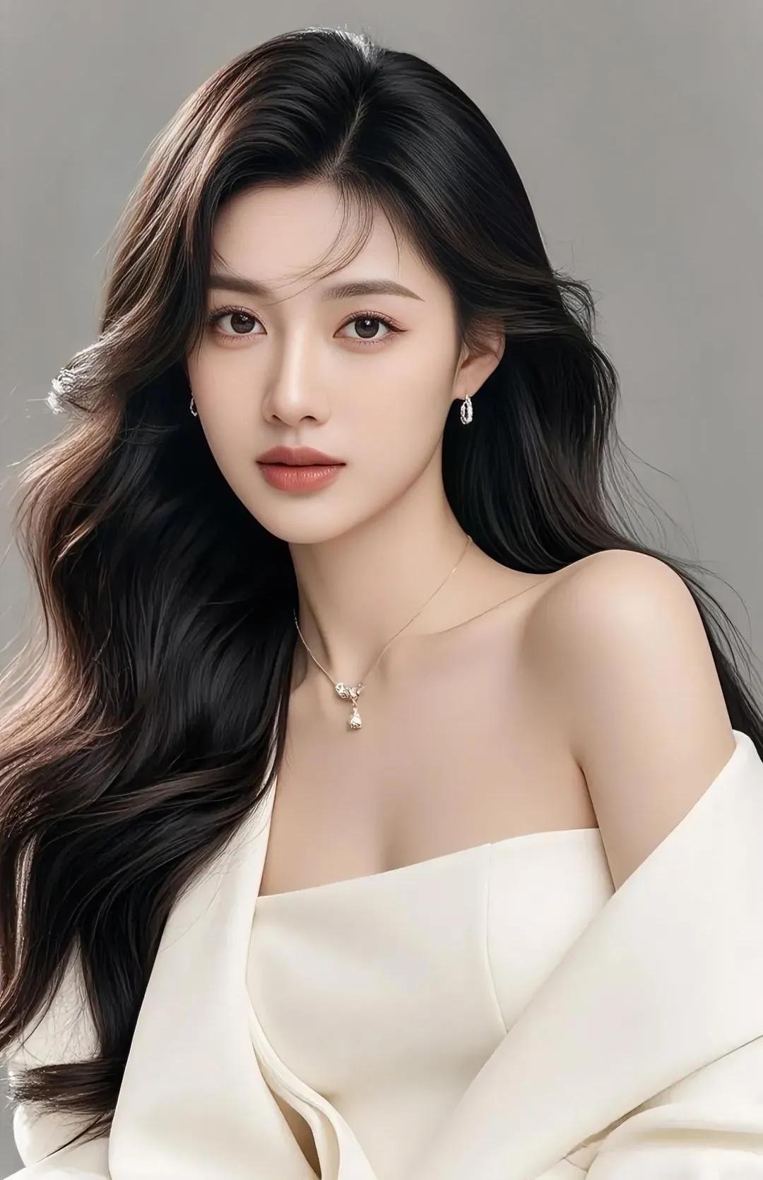 优雅黑发美人，温柔似水，气质如兰。🌸✨灵动女神美如画 分享绝世美女照