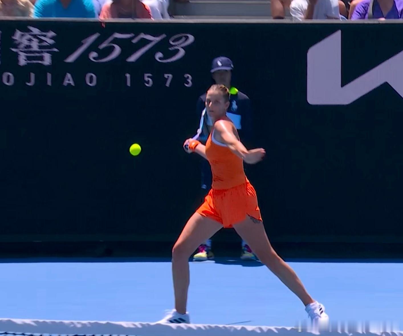 卡·普利斯科娃！！！澳网正赛赢球✅两位世界排名1000+球员之间的对决，也是大满