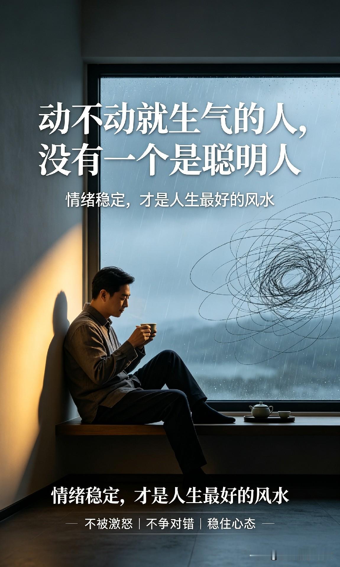 总容易动怒的人，大多不是性情直，而是认知受限。
很多人一点就炸，轻易被别人的言行