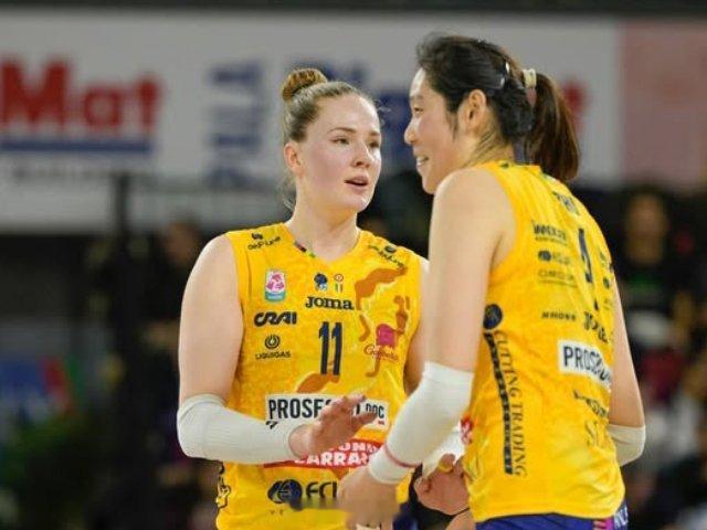 朱婷朱婷留洋第七季 分数打到这个数真的是累坏我婷了