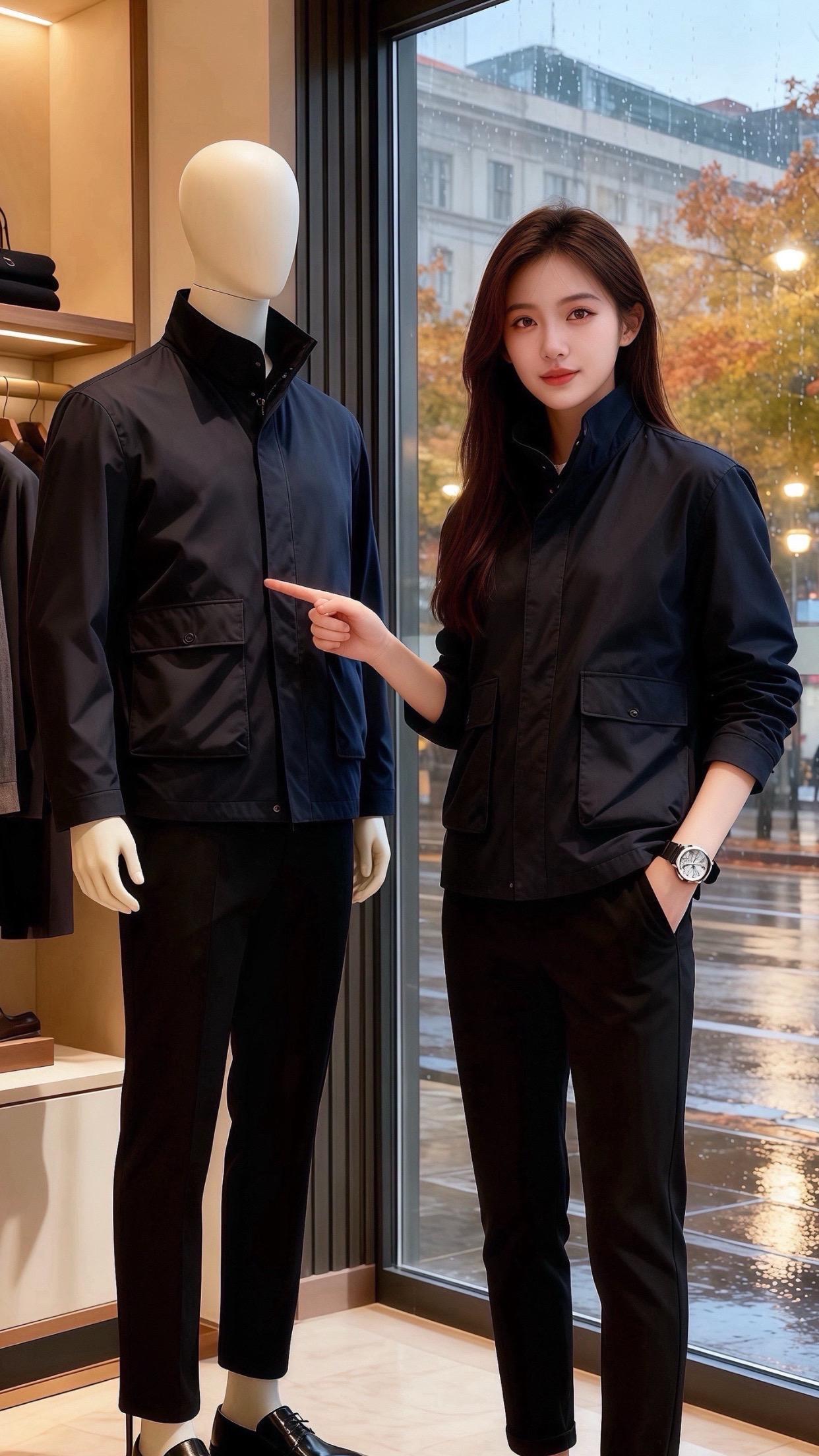 深秋的雨裹着桂香，林砚推开男装店门时，撞见苏晚正倚着衣架抬眸笑。  她...