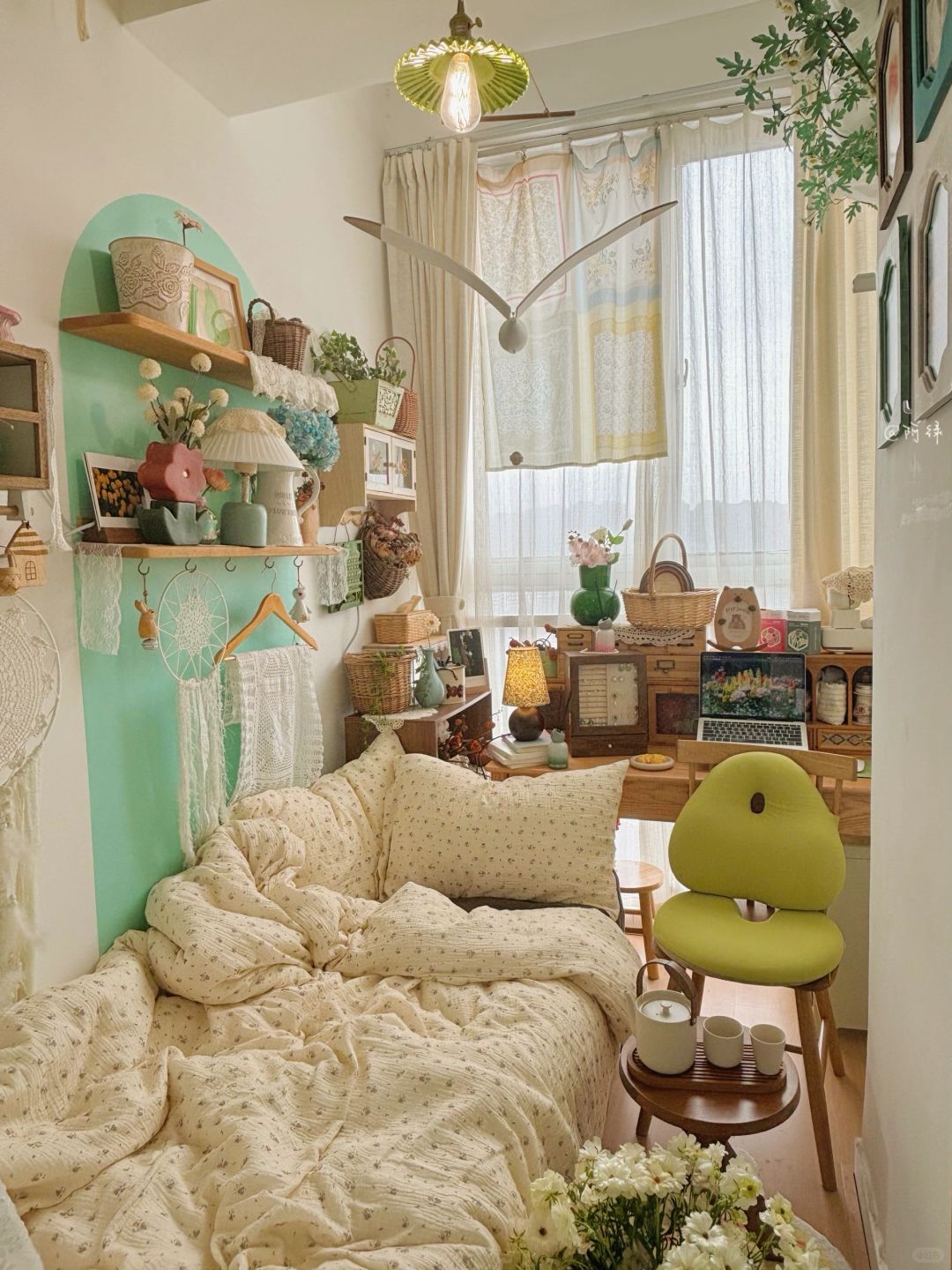 自己买的小家🏠 4㎡小房间布置得太舒服了🪴