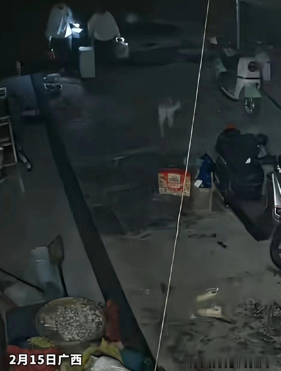 2月15日，广西。男子打工时和一女子相恋。要过年了，男子送女友到她家。到了她家门