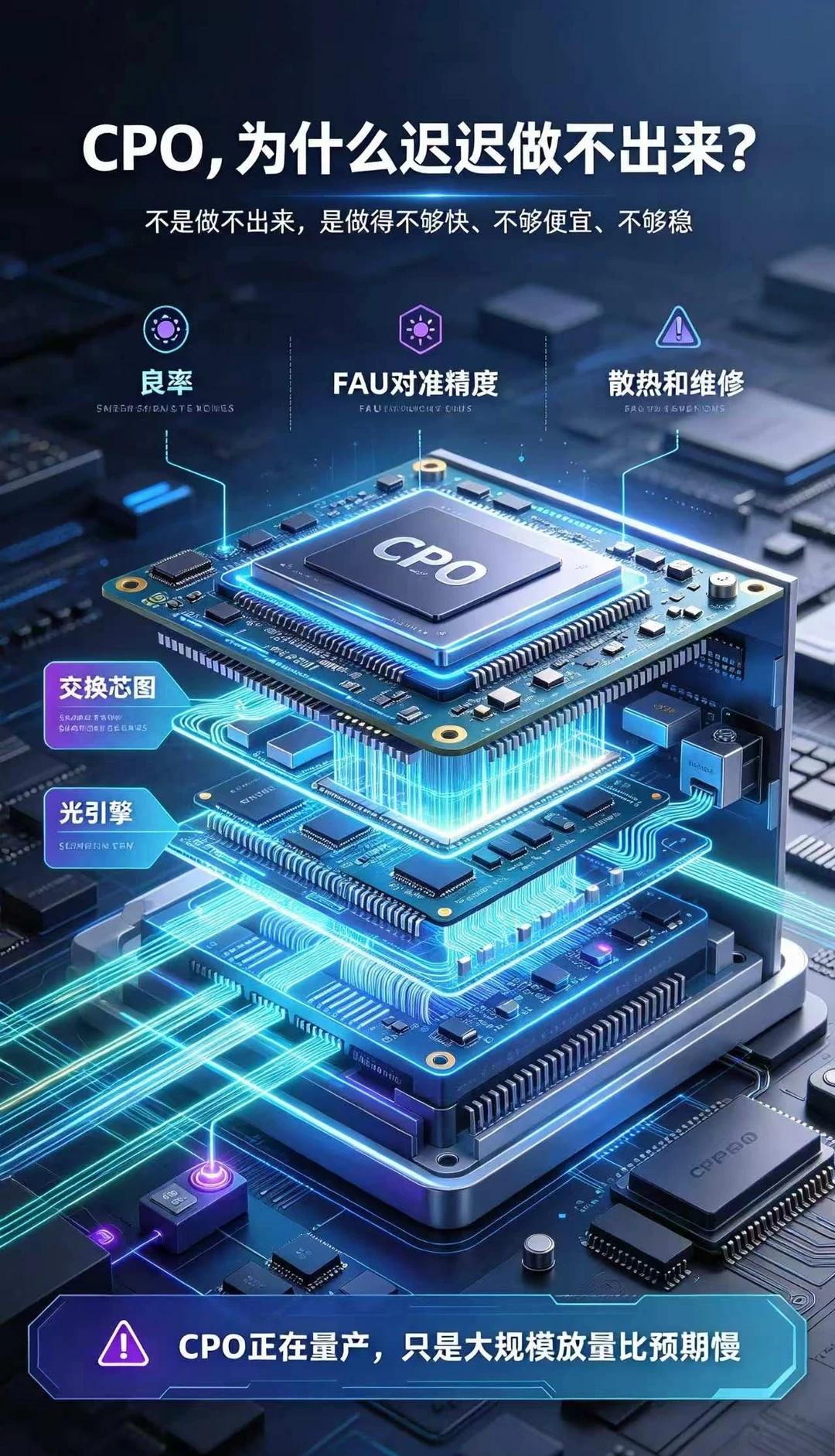 CPO，为什么迟迟做不出来？
CPO不是做不出来，是做得不够快、不够便宜、不够稳
